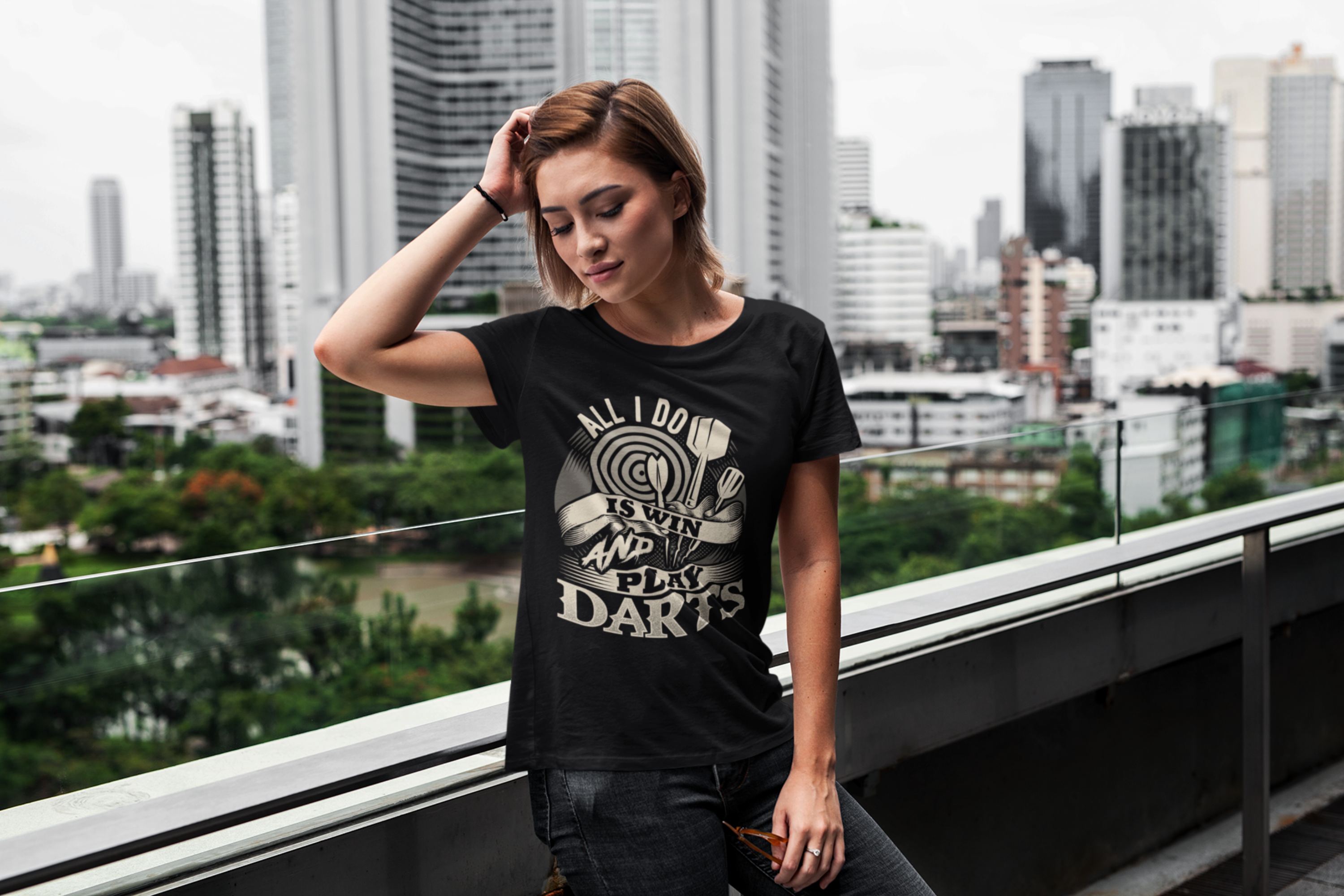 All I Do is Win and Play Darts Shirt product thumbnail image