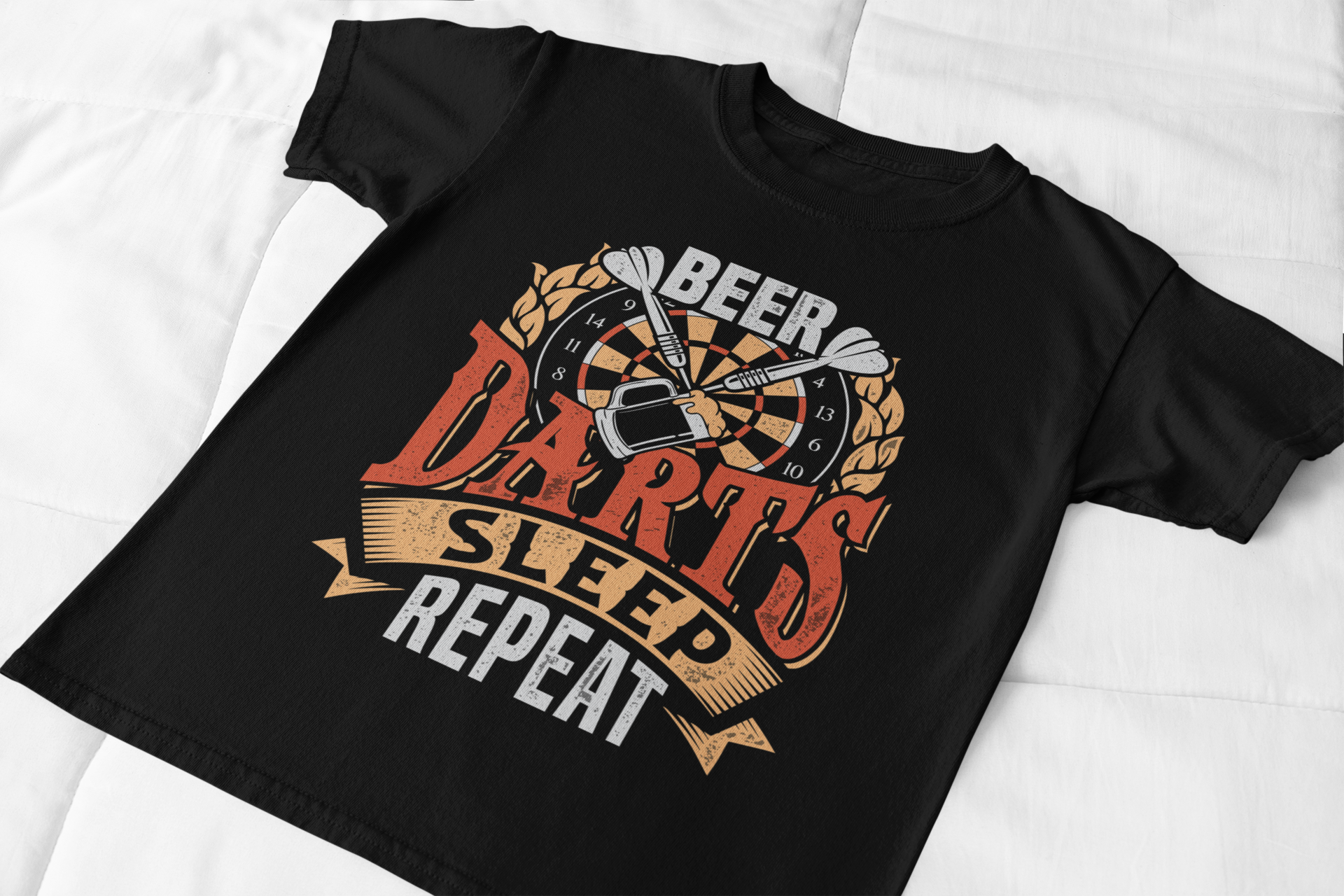 Beer Darts Sleep Repeat Shirt product thumbnail image Beer Darts Sleep Repeat Shirt product thumbnail image