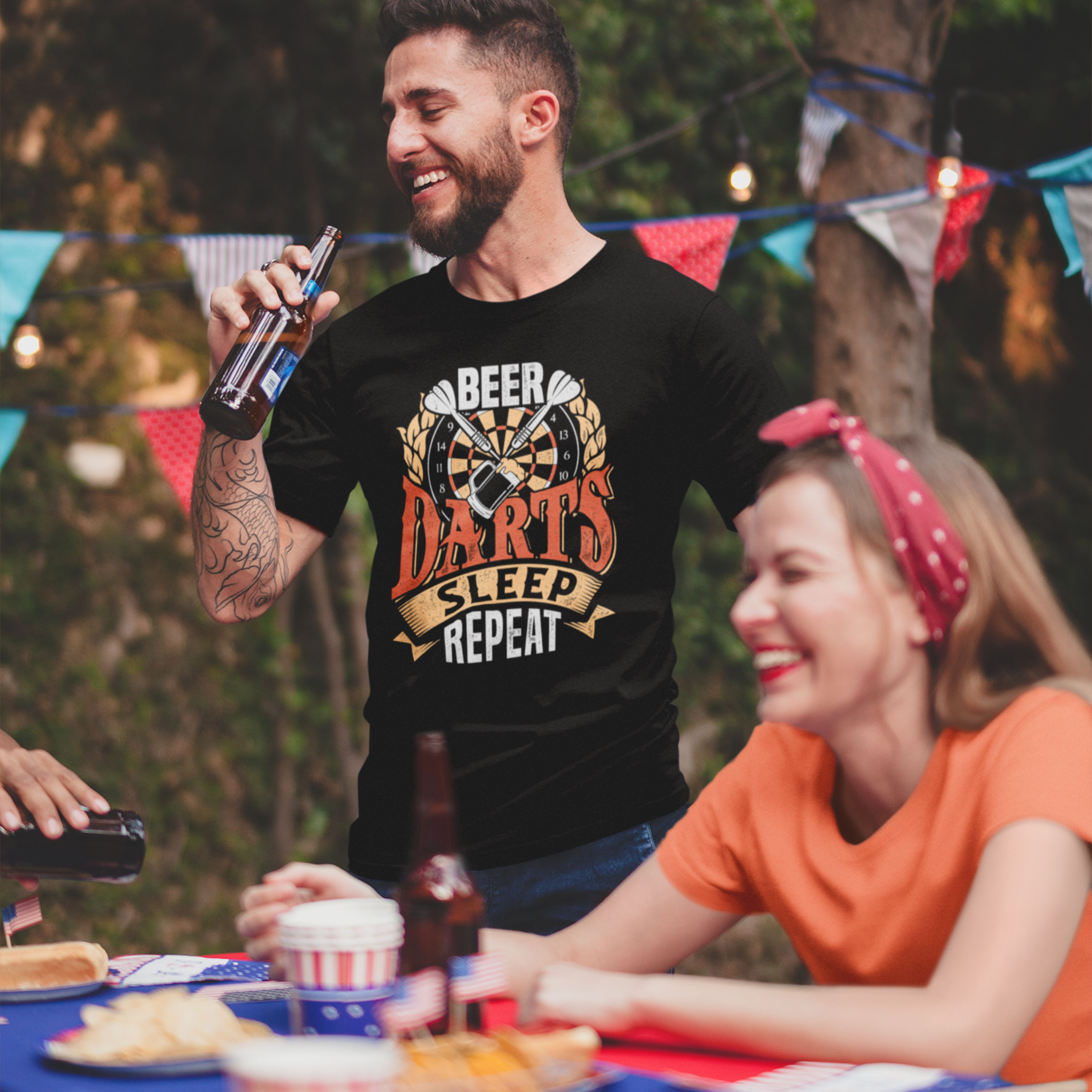 Beer Darts Sleep Repeat Shirt product thumbnail image