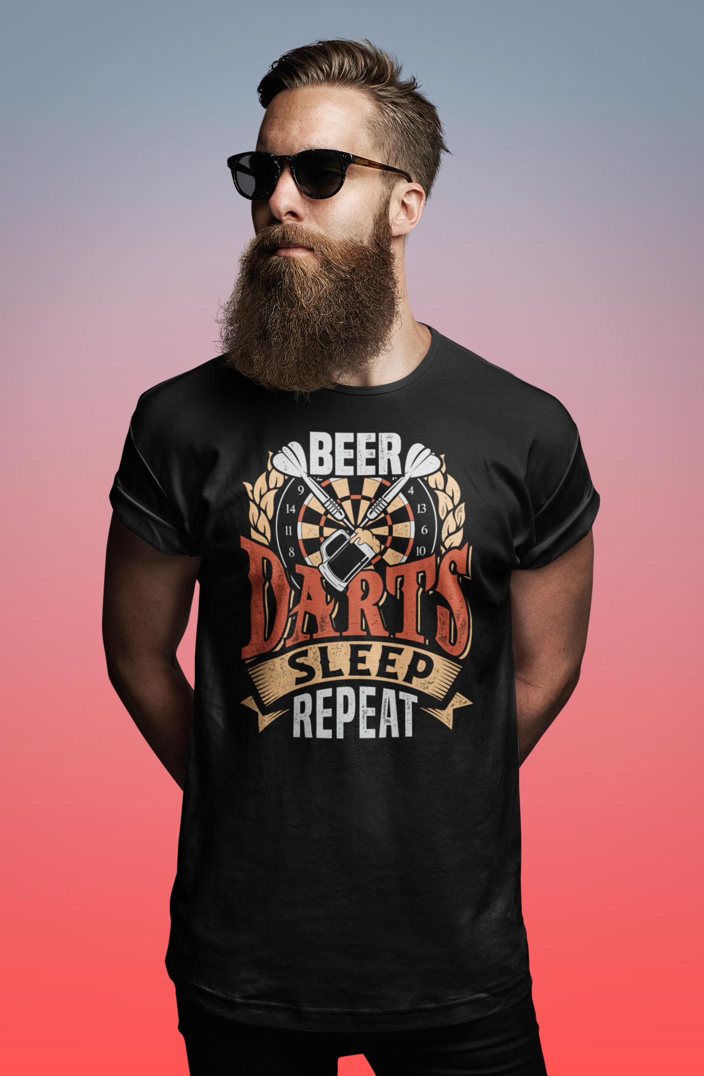 Beer Darts Sleep Repeat Shirt product thumbnail image Beer Darts Sleep Repeat Shirt product thumbnail image