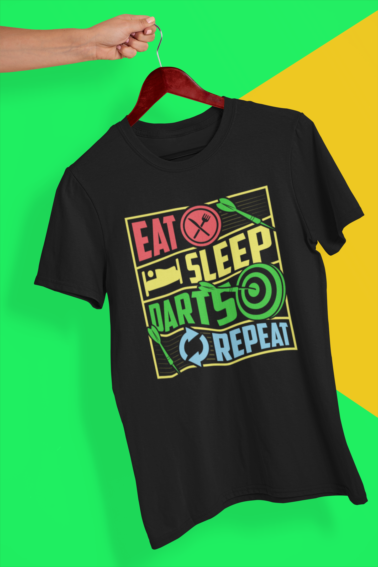 Eat Sleep Darts Repeat Shirt product thumbnail image