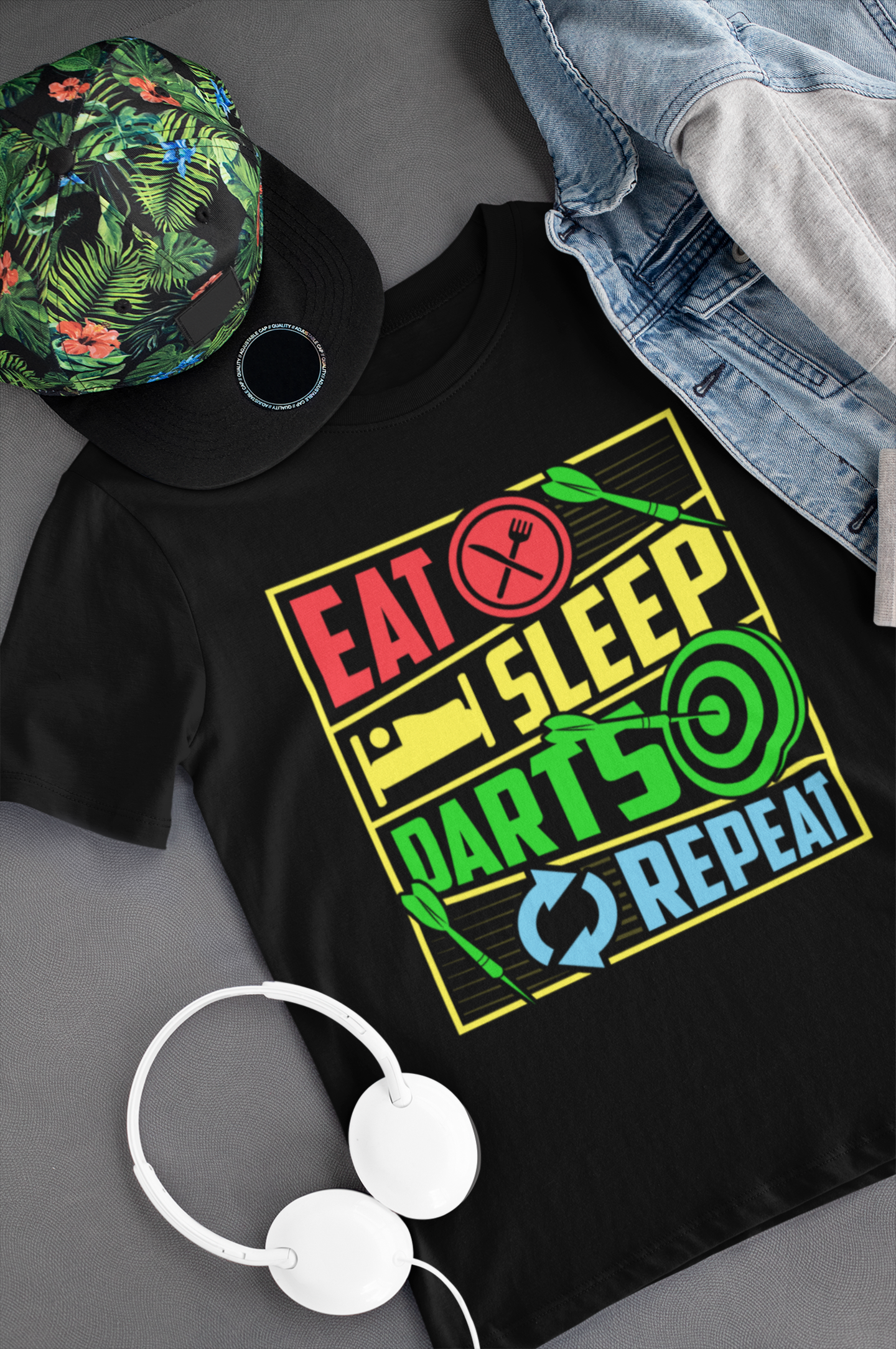 Eat Sleep Darts Repeat Shirt product thumbnail image Eat Sleep Darts Repeat Shirt product thumbnail image