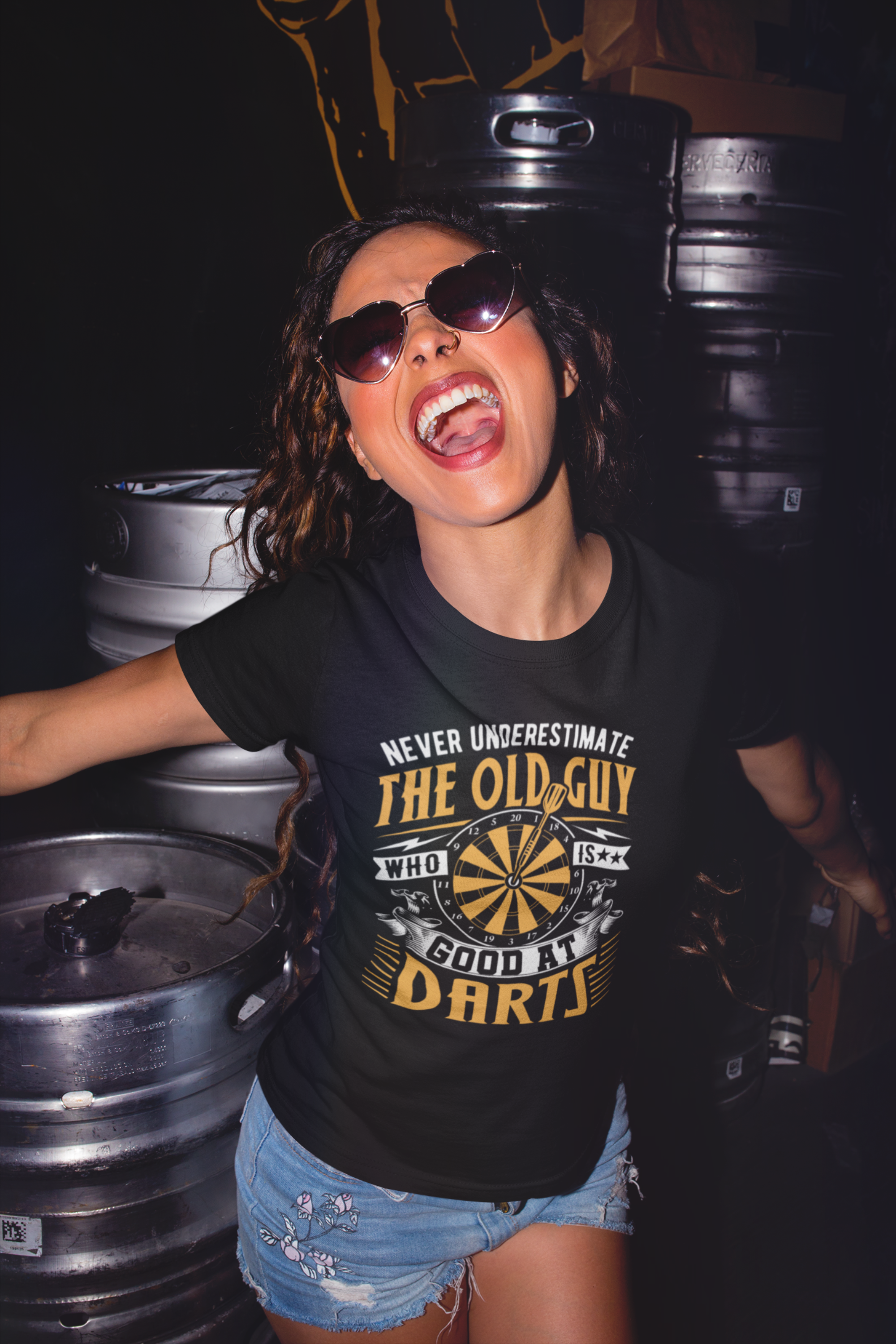 Never Underestimate the Old Guy Who is Good at Darts Shirt product thumbnail image