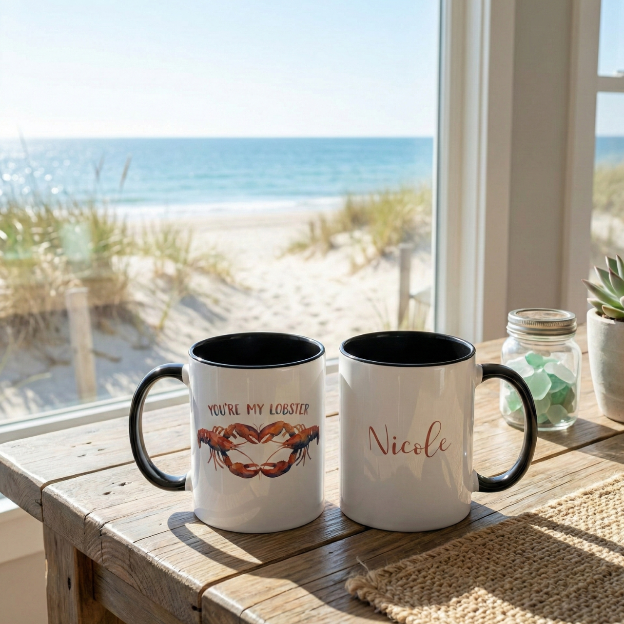 Custom Name Accent Color Mug, Youre My Lobster Mug, Personalized Coffee Cup Gift, Friends Inspired Present, Beachy Lover Gift Idea product thumbnail image Custom Name Accent Color Mug, Youre My Lobster Mug, Personalized Coffee Cup Gift, Friends Inspired Present, Beachy Lover Gift Idea product thumbnail image