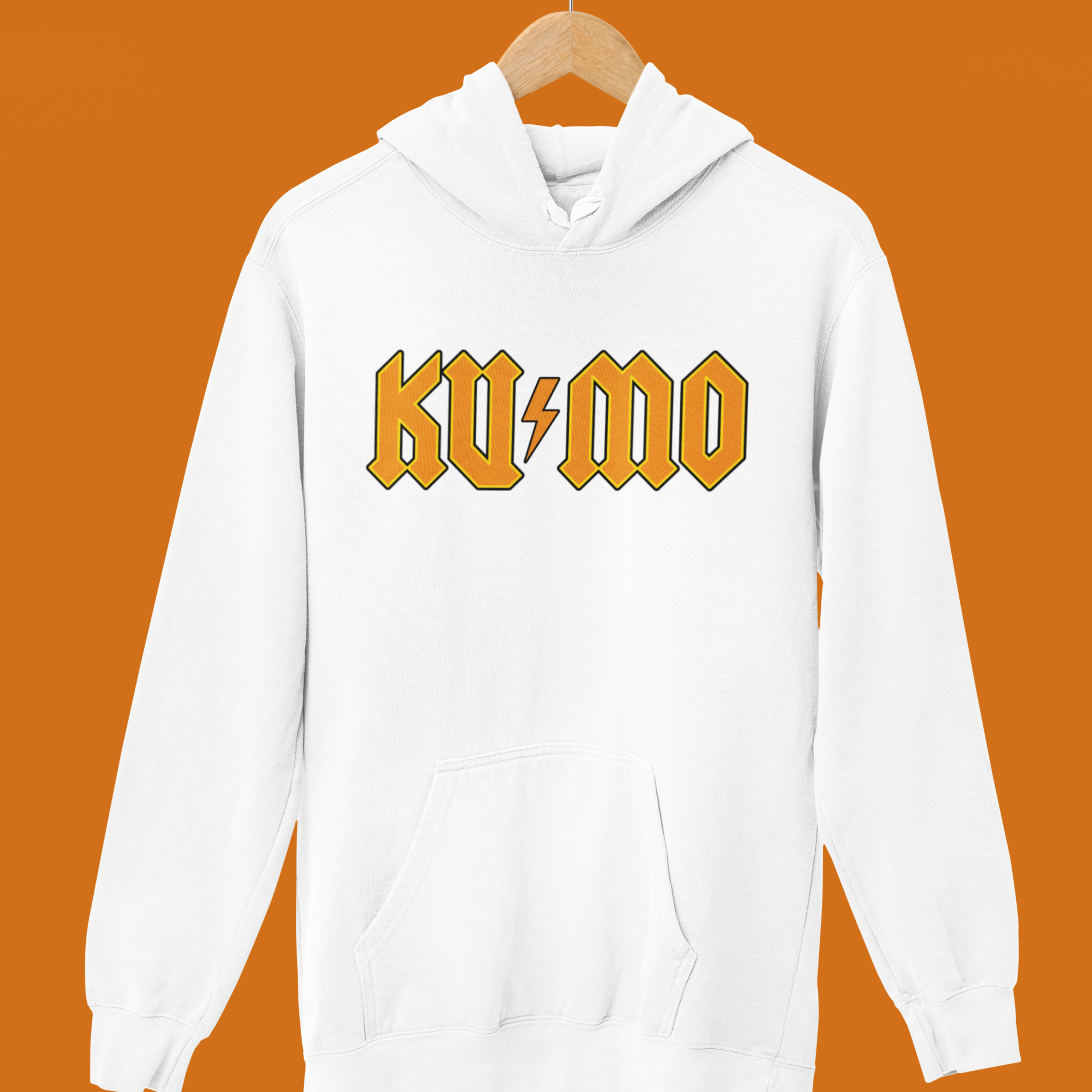 KU/MO Retro Rock logo Hooded Sweatshirt (Comfort Colors) product thumbnail image