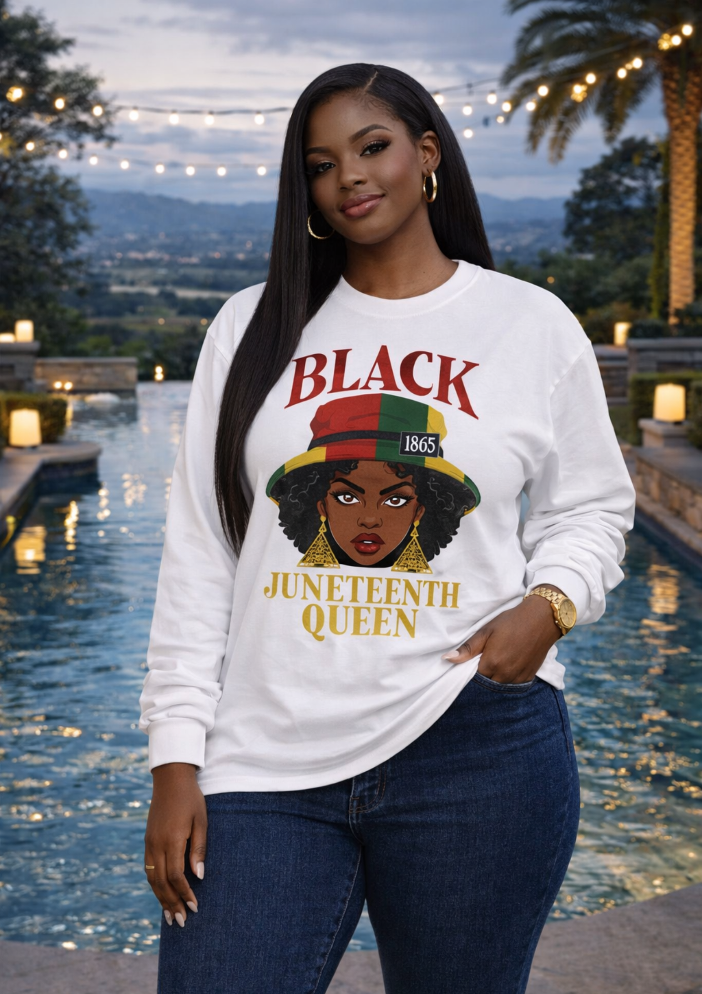 Juneteenth Queen Long Sleeve Tee — Black History Celebration Shirt product thumbnail image Juneteenth Queen Long Sleeve Tee — Black History Celebration Shirt product thumbnail image
