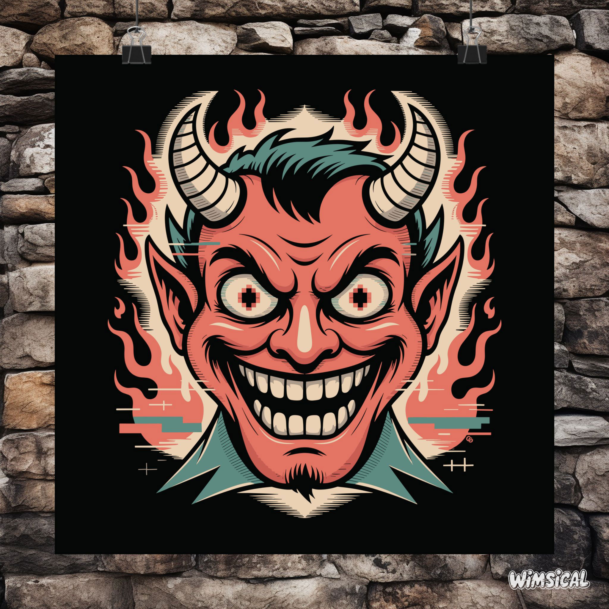 Smile From the Fire – Infernal Grin Art Poster product thumbnail image