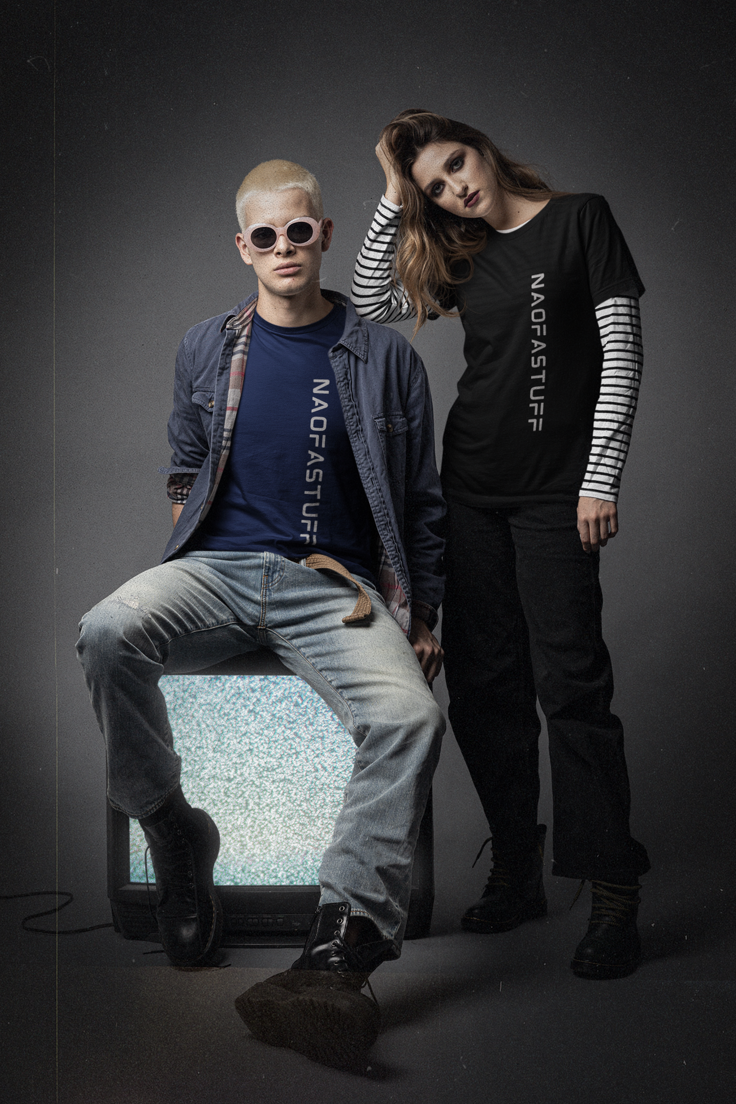 Vertical 'NAOFASTUFF' Graphic T-Shirt — Minimalist Streetwear Tee Vertical 'NAOFASTUFF' Graphic T-Shirt — Minimalist Streetwear Tee