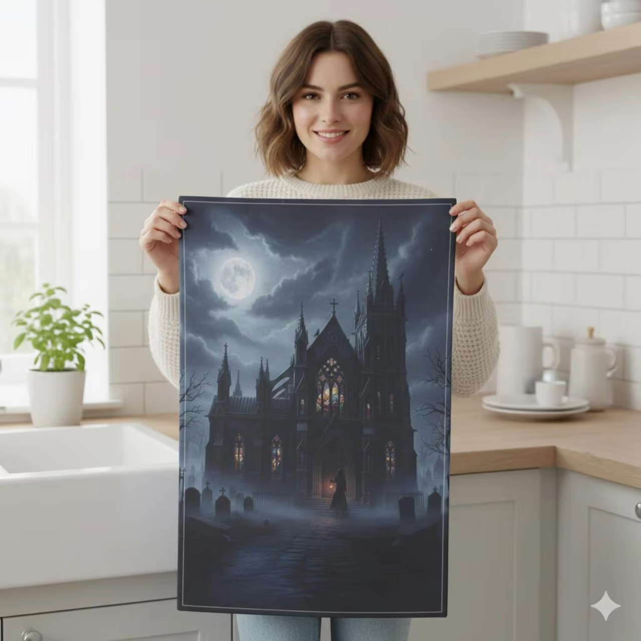 Gothic Kitchen Tea Towel product thumbnail image