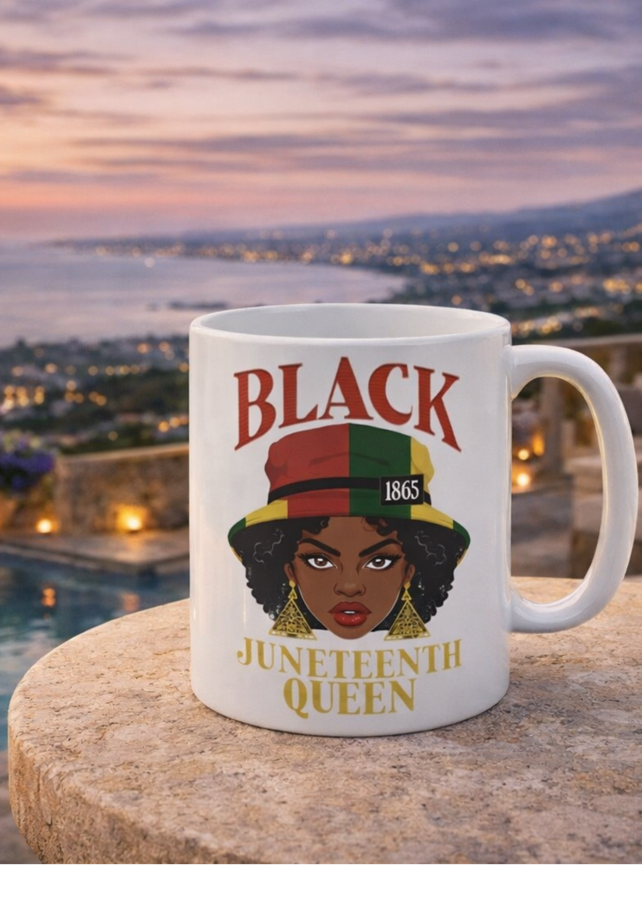 Juneteenth Queen Mug — Black Pride 11oz Coffee Cup