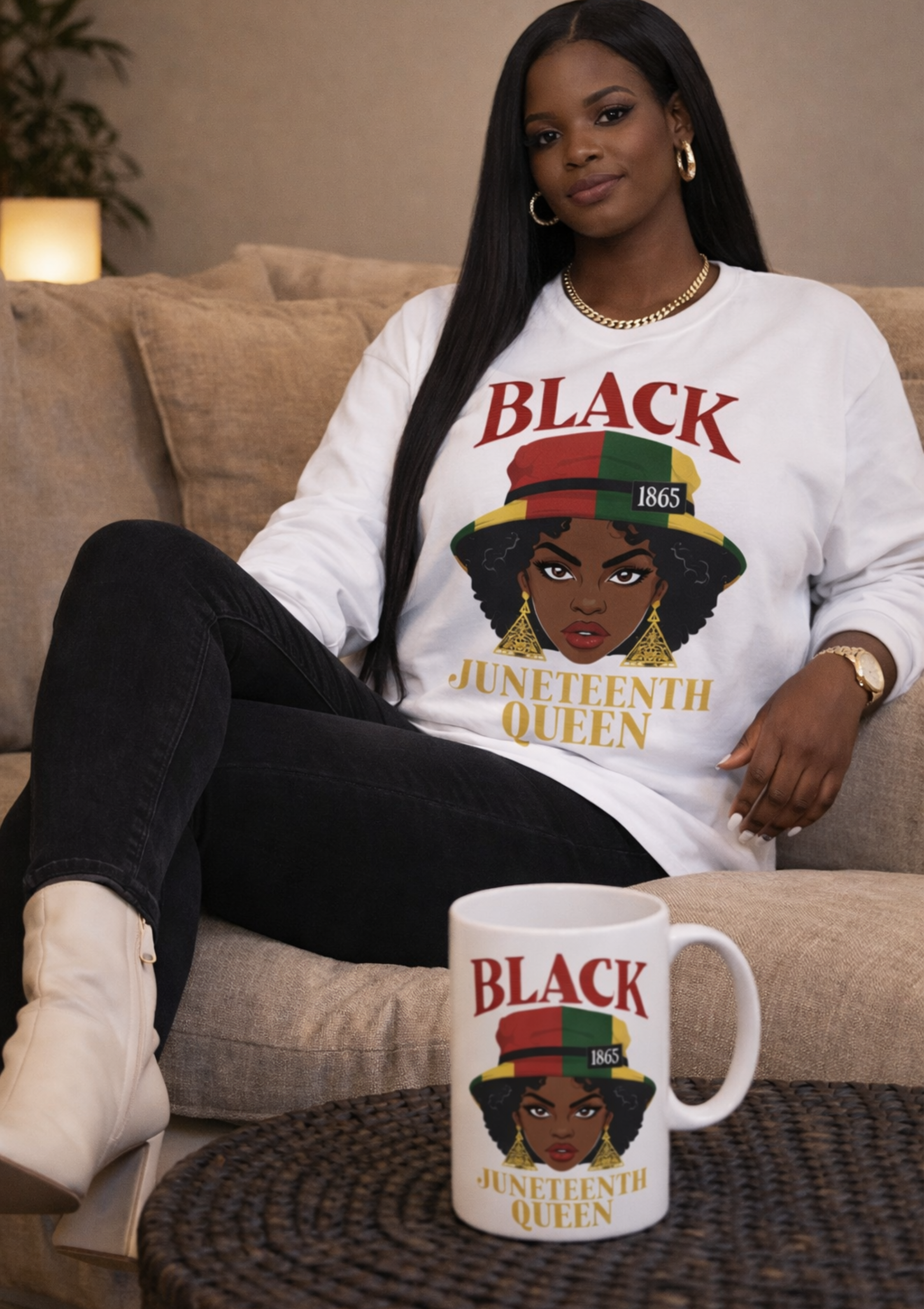 Juneteenth Queen Mug — Black Pride 11oz Coffee Cup product thumbnail image