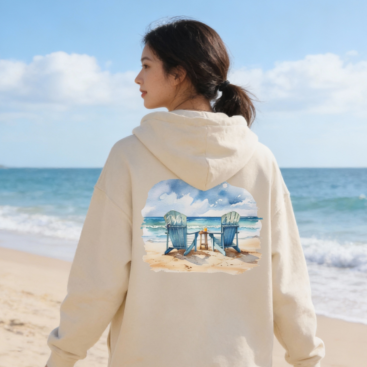 Custom Name Valentines Hoodie, Personalized Beach Couple Shirt, Coastal Romantic Gift, Anniversary Hoodie, Custom Names Beach Chairs Sweater product thumbnail image Custom Name Valentines Hoodie, Personalized Beach Couple Shirt, Coastal Romantic Gift, Anniversary Hoodie, Custom Names Beach Chairs Sweater product thumbnail image