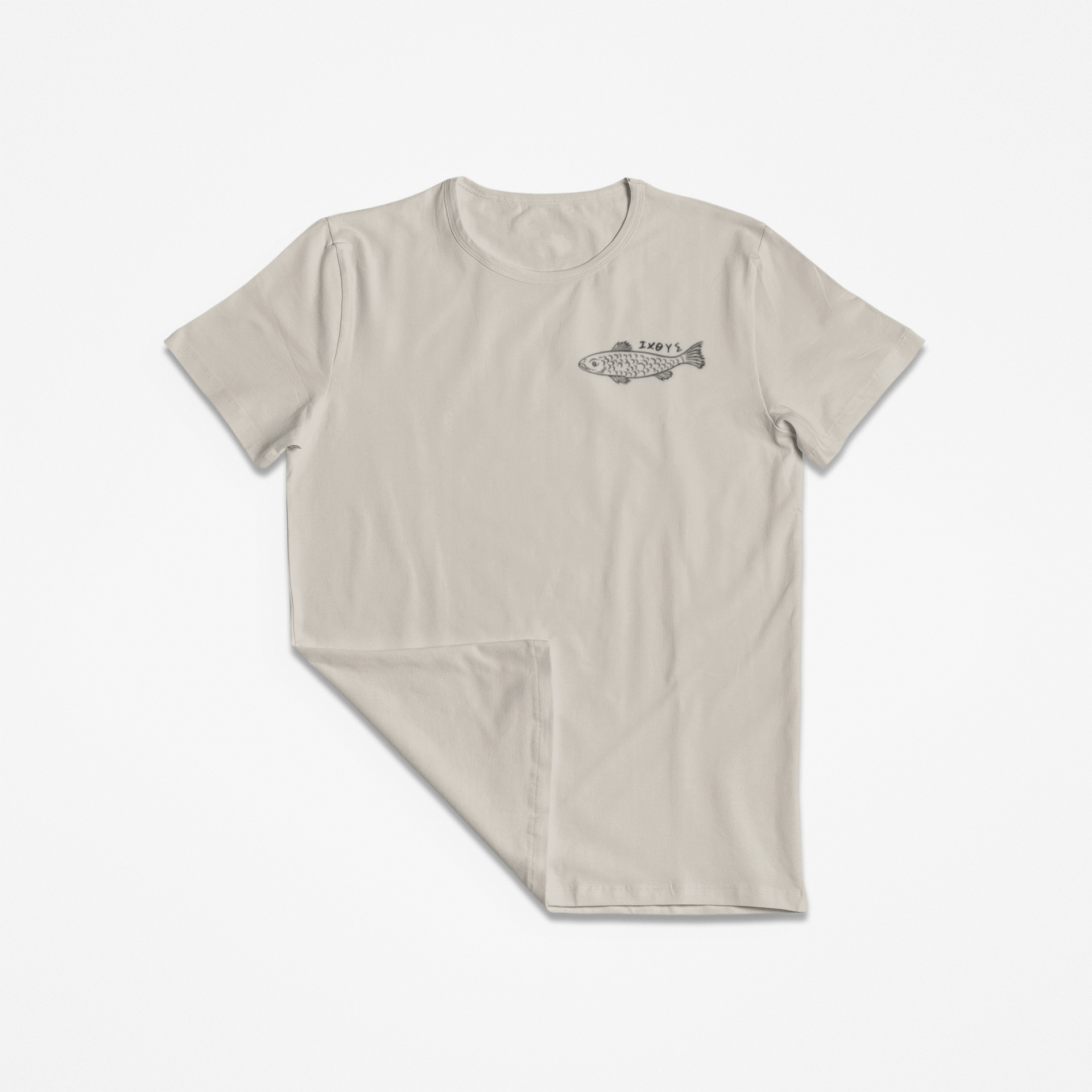 Ancient Christian Ichthus Fish T-Shirt | Minimalist Chest Graphic product thumbnail image