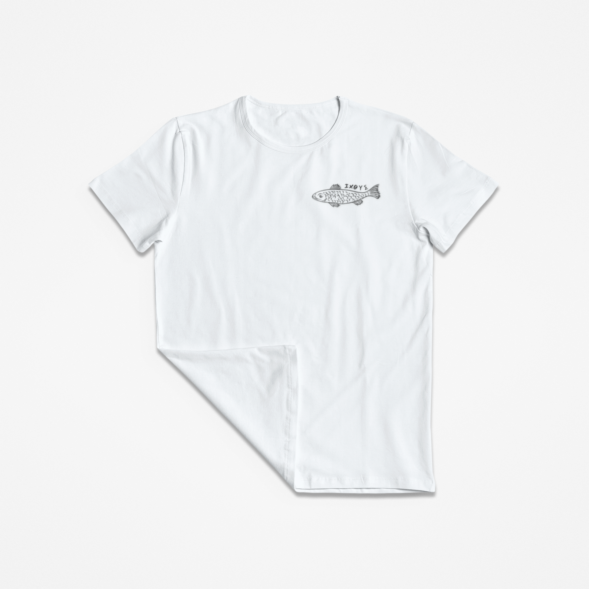 Ancient Christian Ichthus Fish T-Shirt | Minimalist Chest Graphic product thumbnail image