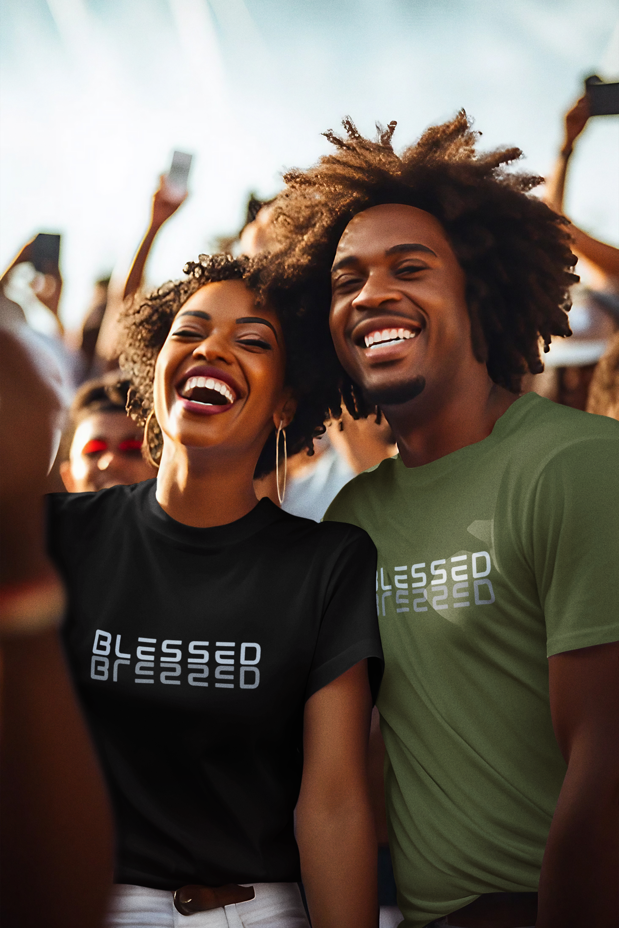 Blessed Reflective T-Shirt — Minimal Faith Graphic Tee product thumbnail image