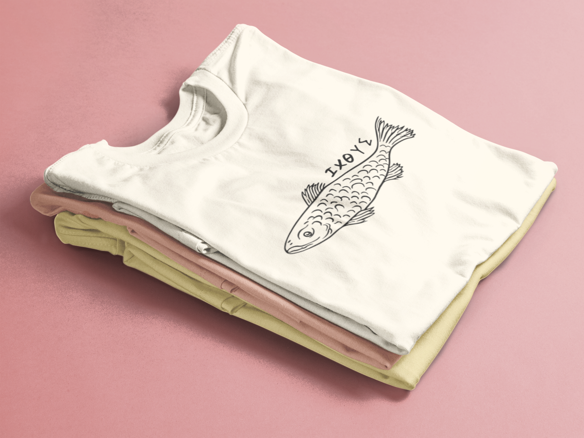Christian Ichthus Fish Boxy Tee — Minimalist Women's Crop T‑Shirt product thumbnail image Christian Ichthus Fish Boxy Tee — Minimalist Women's Crop T‑Shirt product thumbnail image
