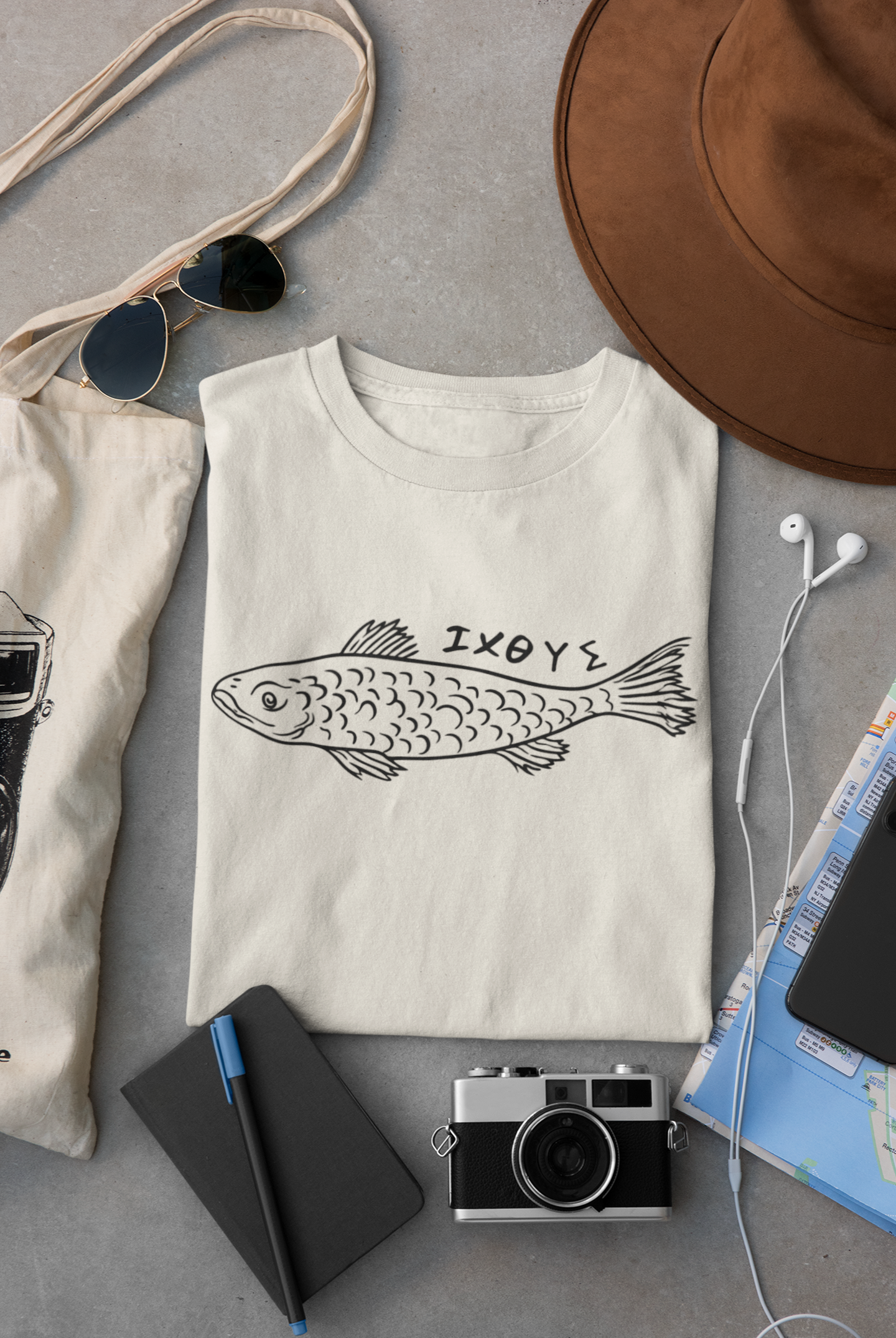 Christian Ichthus Fish Boxy Tee — Minimalist Women's Crop T‑Shirt product thumbnail image Christian Ichthus Fish Boxy Tee — Minimalist Women's Crop T‑Shirt product thumbnail image