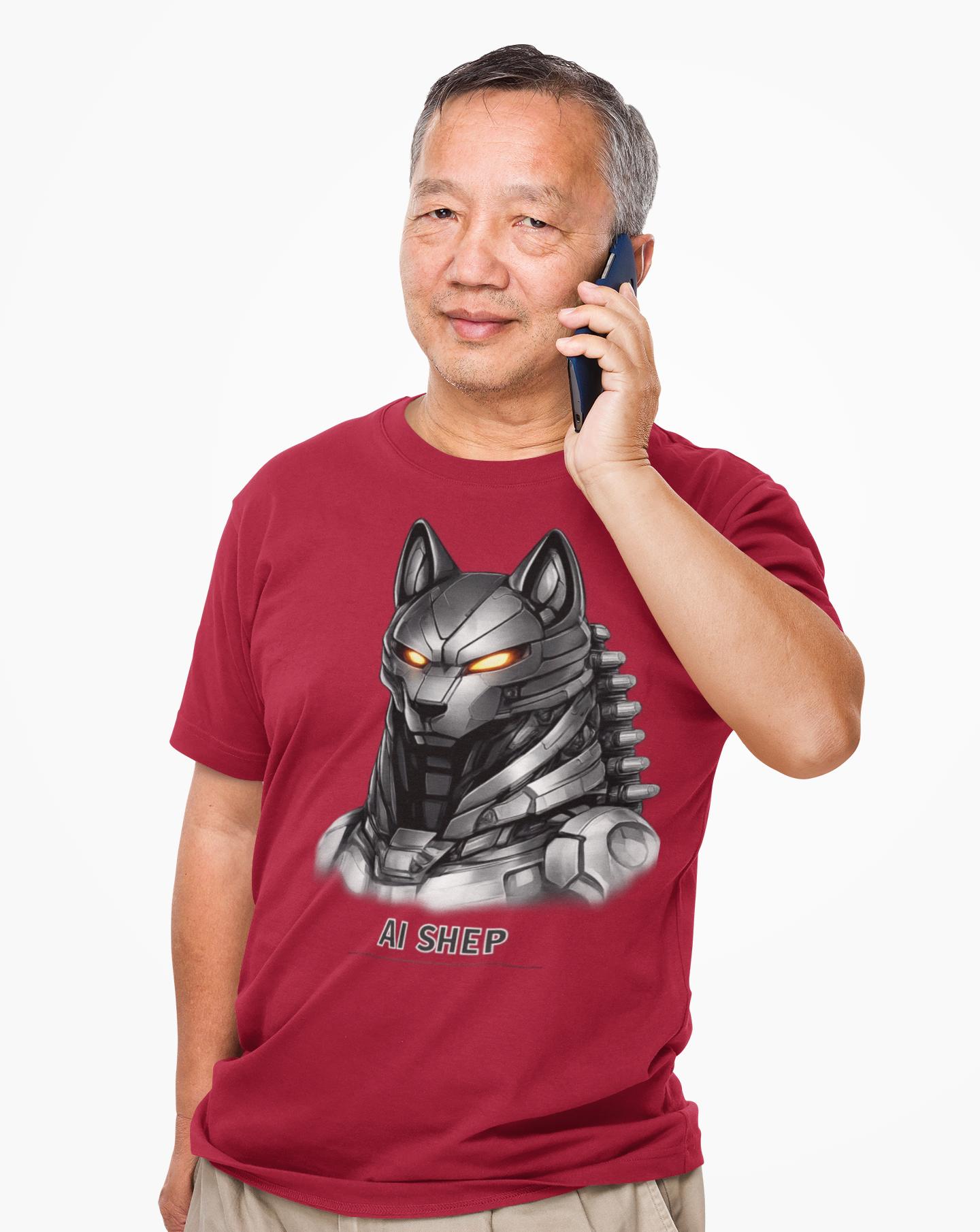 Sci‑Fi T-Shirt Shep — AI Futuristic Cyber Canine Graphic Tee product thumbnail image Sci‑Fi T-Shirt Shep — AI Futuristic Cyber Canine Graphic Tee product thumbnail image