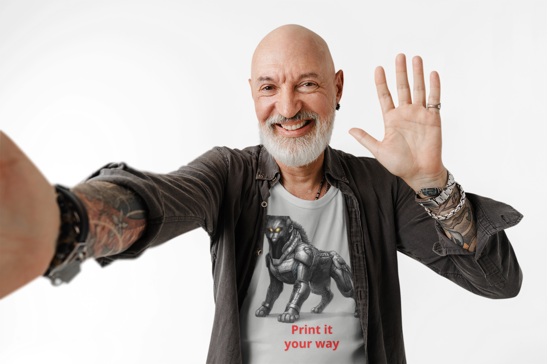 Cyber SHEP T‑Shirt — Robotic Shep Graphic Tee (Print It Your Way) Techie Geek Merch product thumbnail image Cyber SHEP T‑Shirt — Robotic Shep Graphic Tee (Print It Your Way) Techie Geek Merch product thumbnail image