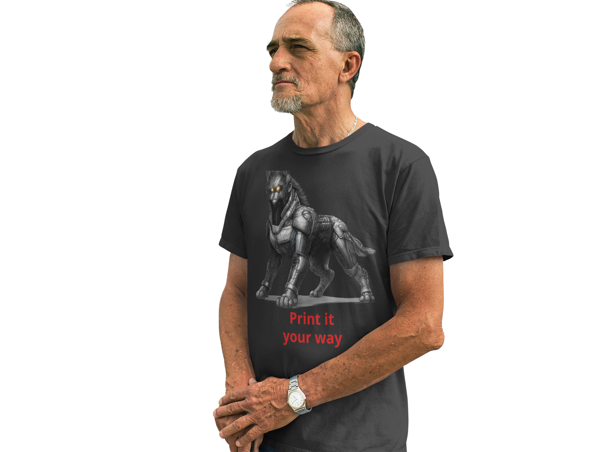 Cyber SHEP T‑Shirt   — Robotic Shep Graphic Tee (Print It Your Way) Techie Geek Merch product thumbnail image