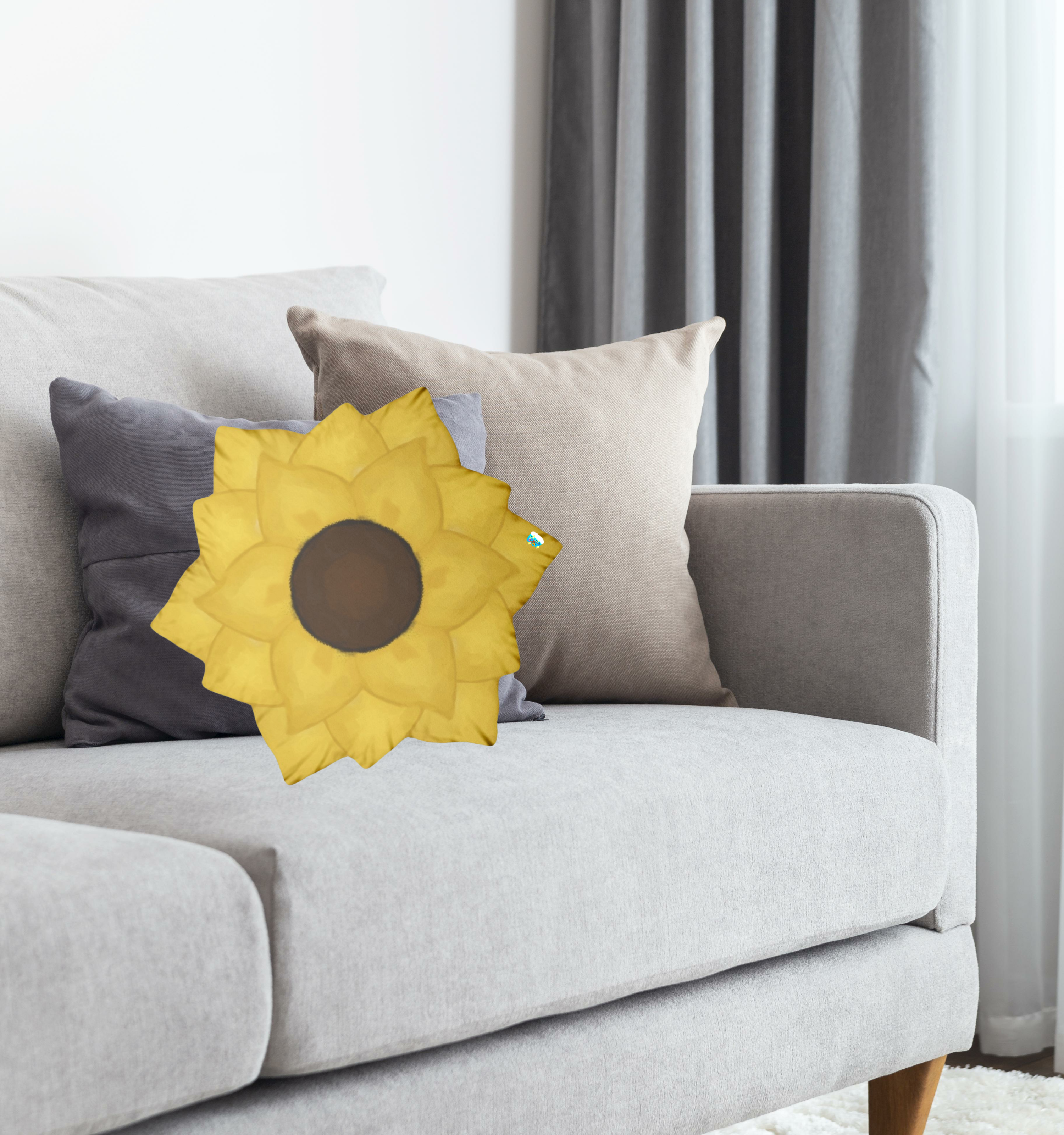 Bright Sun-Flower Custom Shaped Pillows product thumbnail image