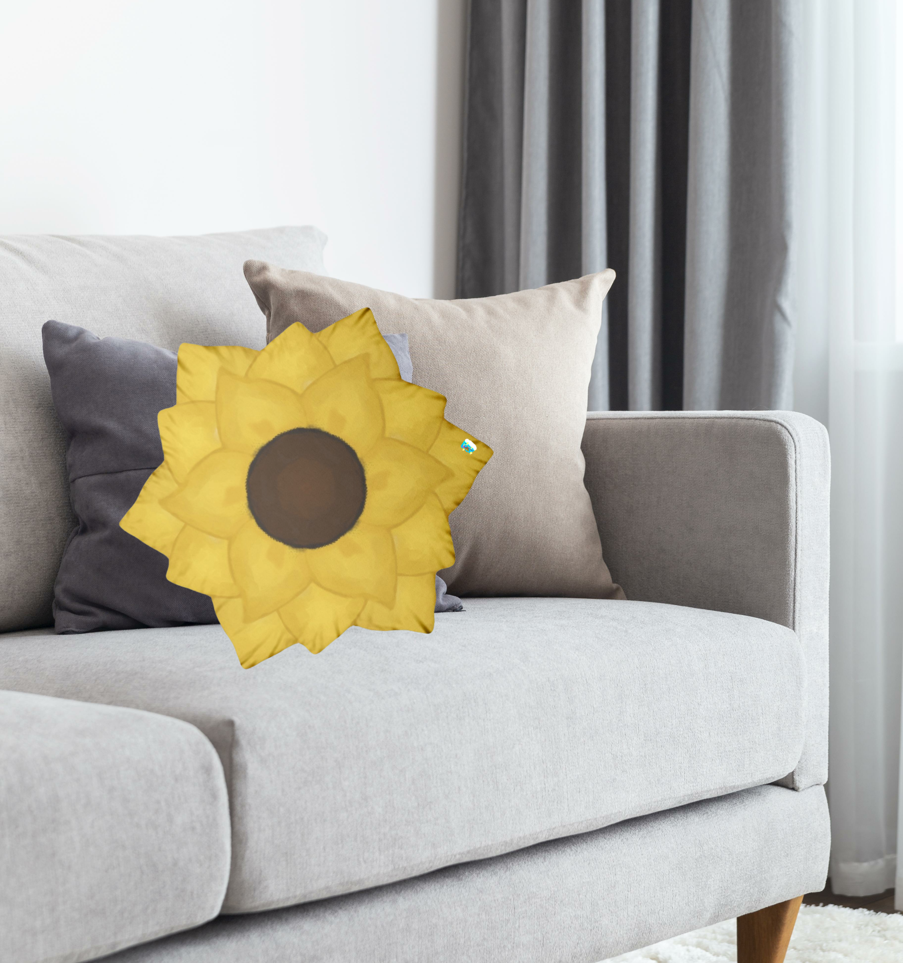 Bright Sun-Flower Custom Shaped Pillows product thumbnail image Bright Sun-Flower Custom Shaped Pillows product thumbnail image