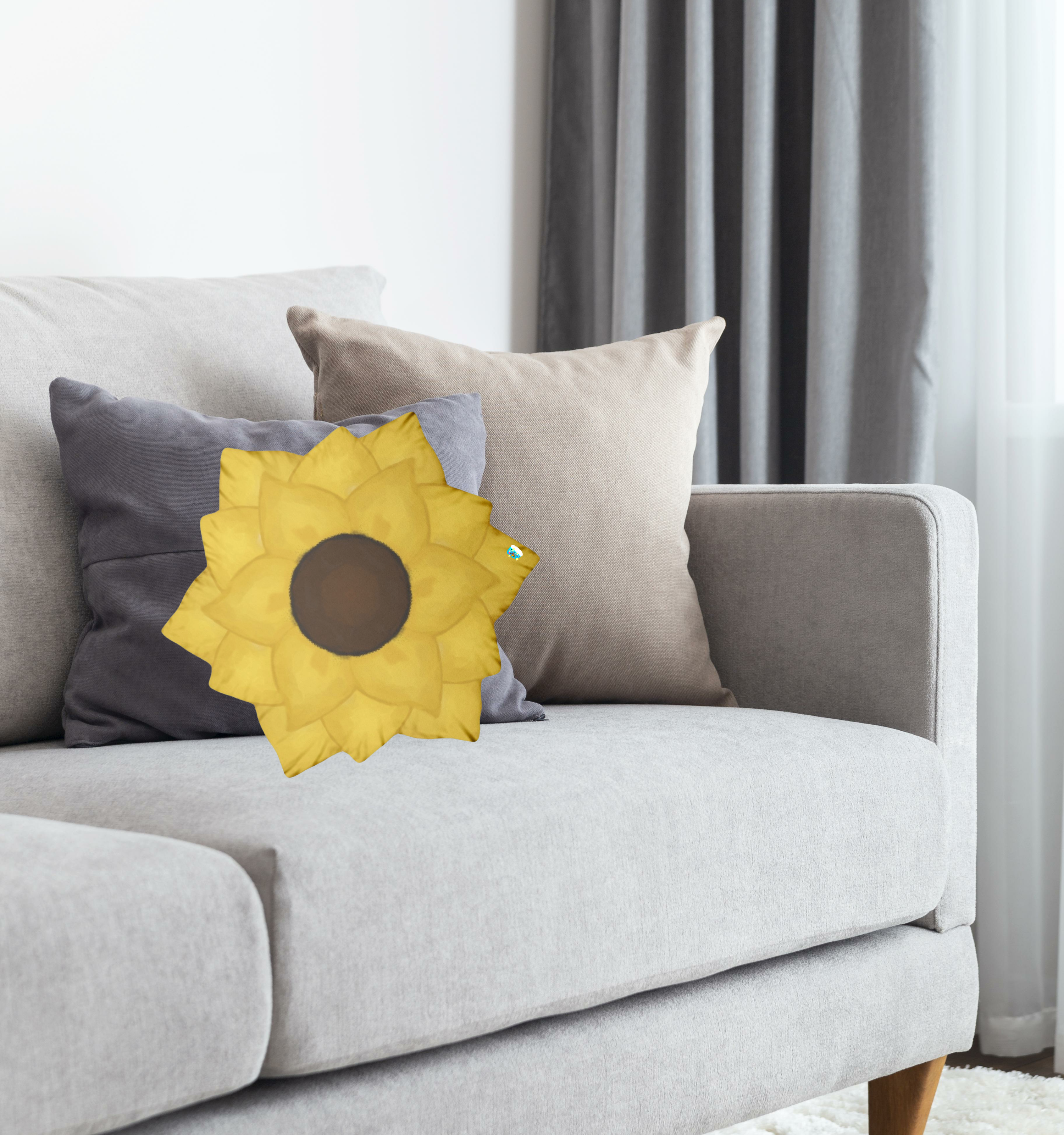 Bright Sun-Flower Custom Shaped Pillows product thumbnail image Bright Sun-Flower Custom Shaped Pillows product thumbnail image