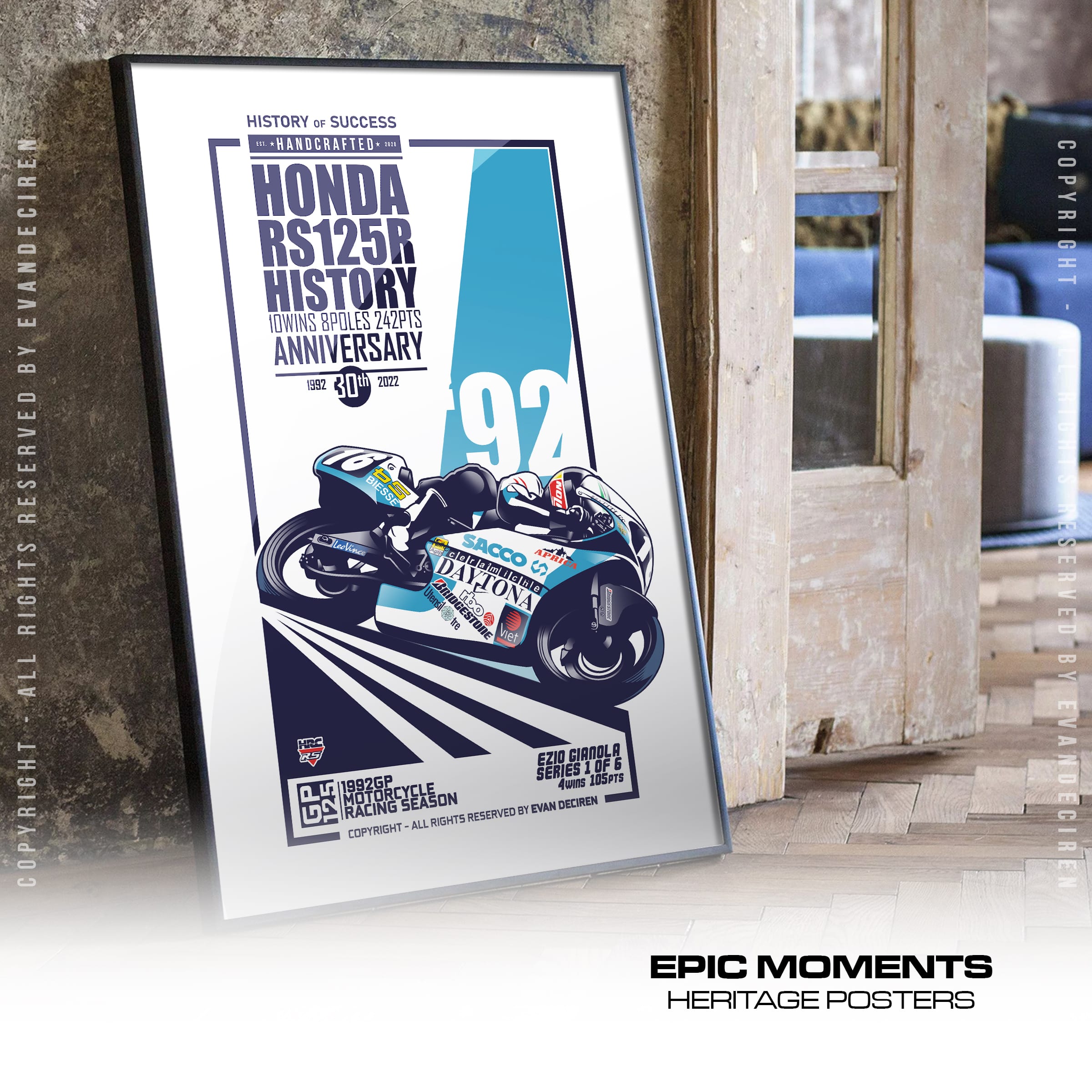 Ezio Gianola 1992 | Honda RS125R History product thumbnail image Ezio Gianola 1992 | Honda RS125R History product thumbnail image