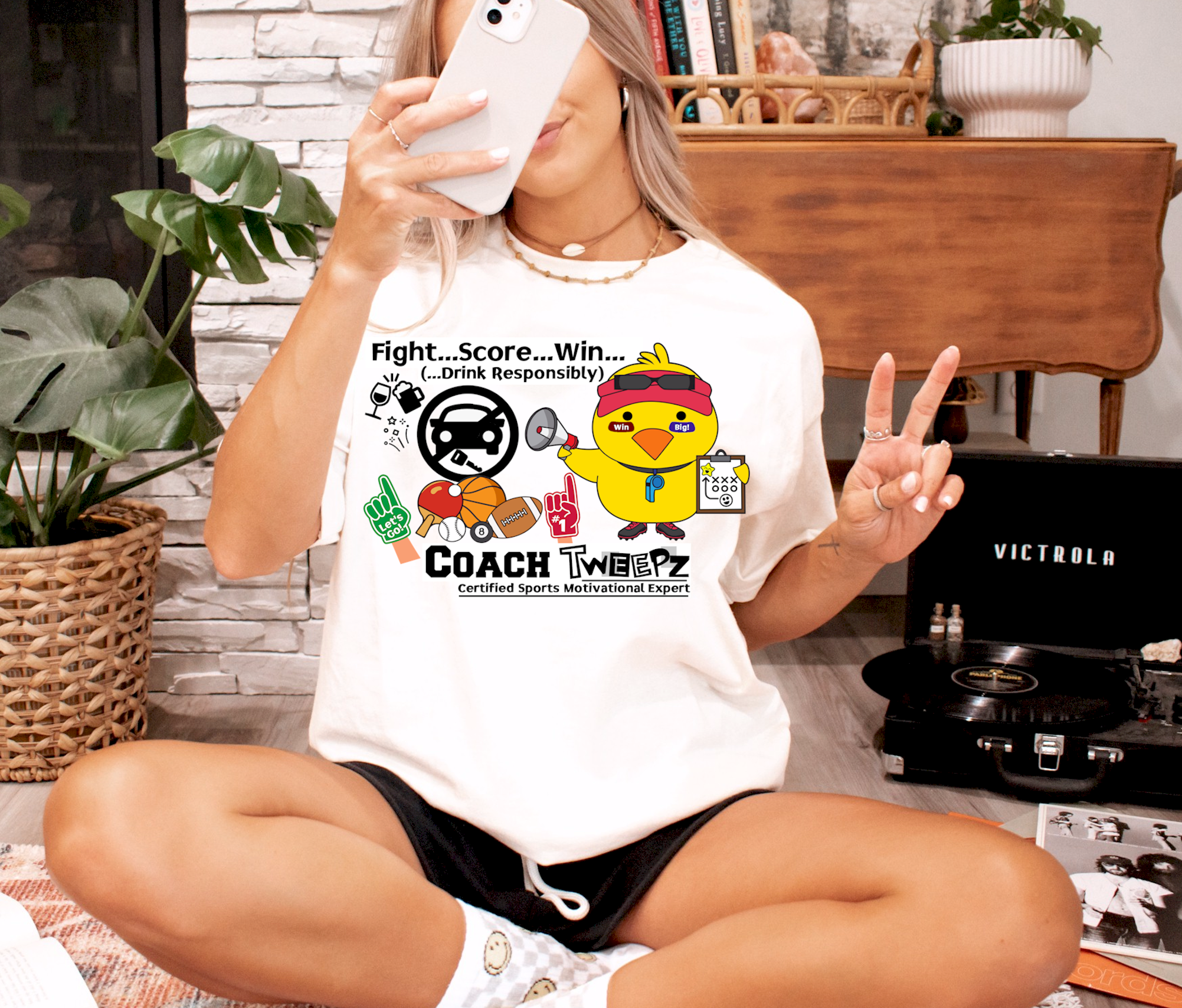 Coach Tweepz - Fight, Score Win! - Heavy Cotton Tee, Funny Tee Shirts, Cute Tee Shirts, Silly Tee Shirts, Cute Bird product thumbnail image Coach Tweepz - Fight, Score Win! - Heavy Cotton Tee, Funny Tee Shirts, Cute Tee Shirts, Silly Tee Shirts, Cute Bird product thumbnail image