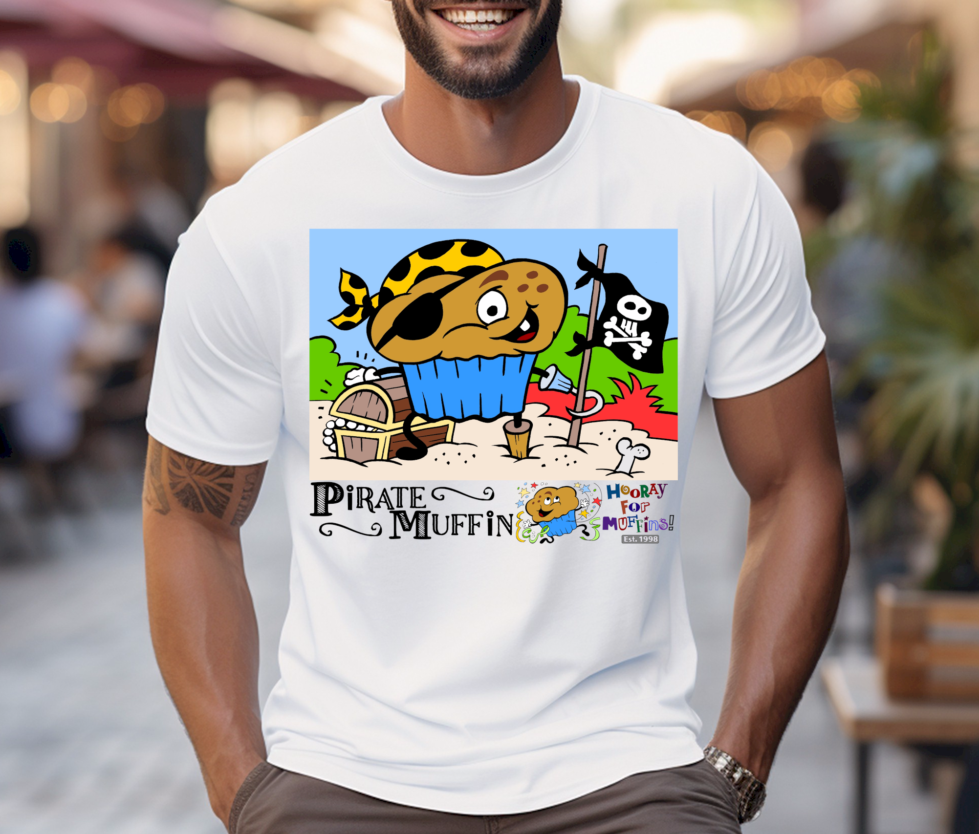 Hooray for Muffins - Pirate Muffin - Heavy Cotton Tee, Funny Tee Shirts, Cute Tee Shirts, Silly Tee Shirts, Muffins product thumbnail image Hooray for Muffins - Pirate Muffin - Heavy Cotton Tee, Funny Tee Shirts, Cute Tee Shirts, Silly Tee Shirts, Muffins product thumbnail image