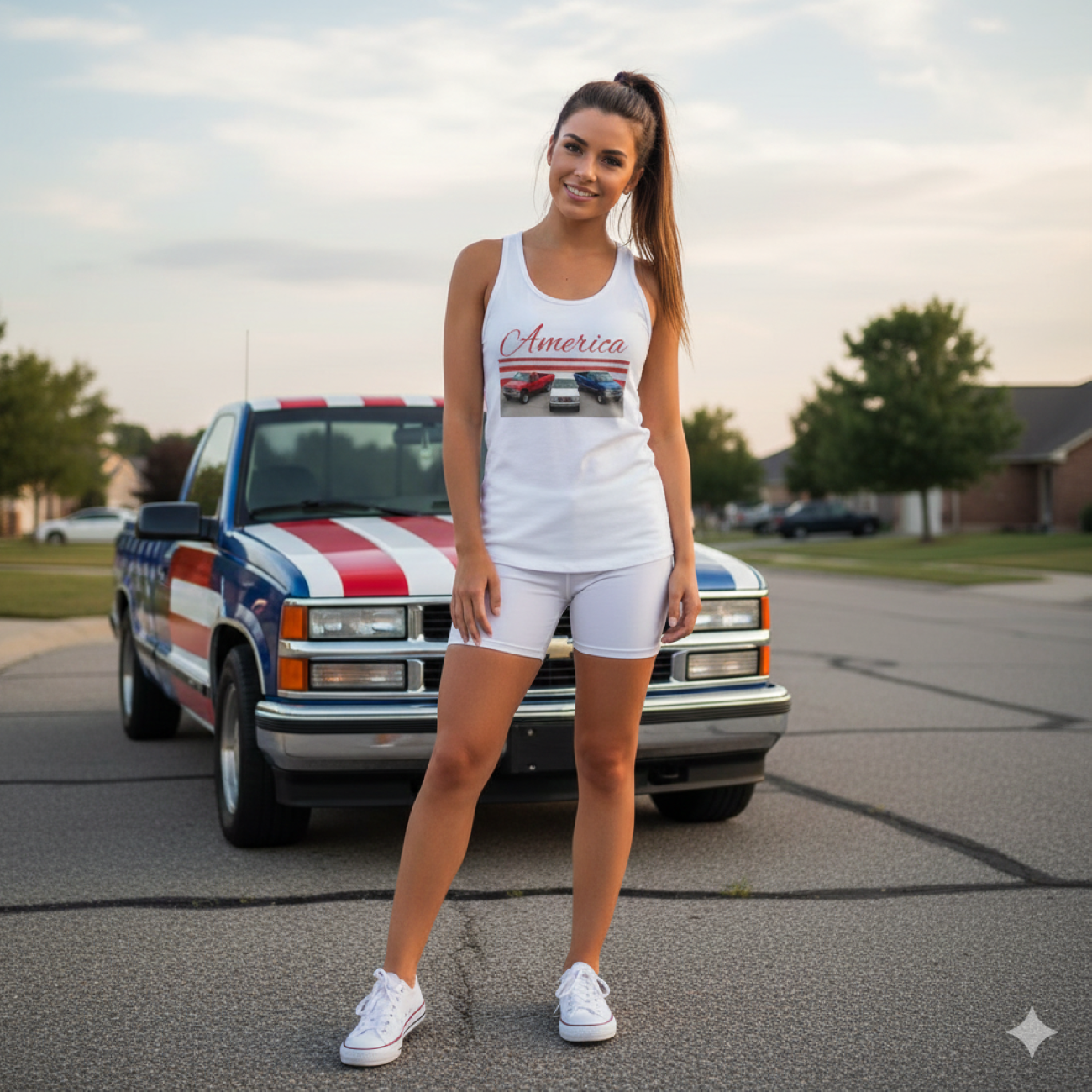 "America" Women's Racerback Tank Top product thumbnail image