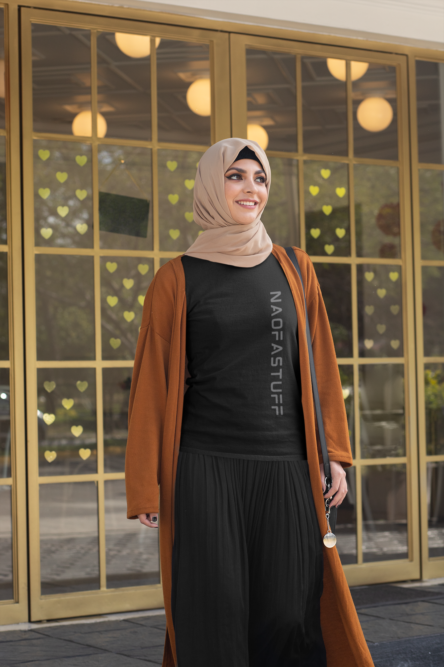 Naofastuff Vertical Logo Tee — Women’s Minimalist Graphic T-Shirt product thumbnail image