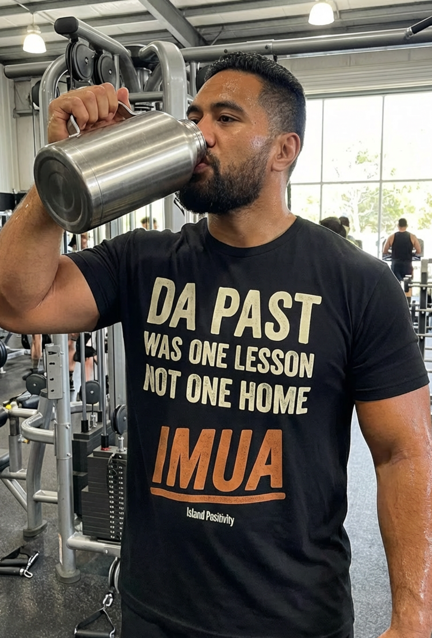 Da Past Was One Lesson, Not One Home – IMUA Pidgin Motivational Unisex Tee product thumbnail image
