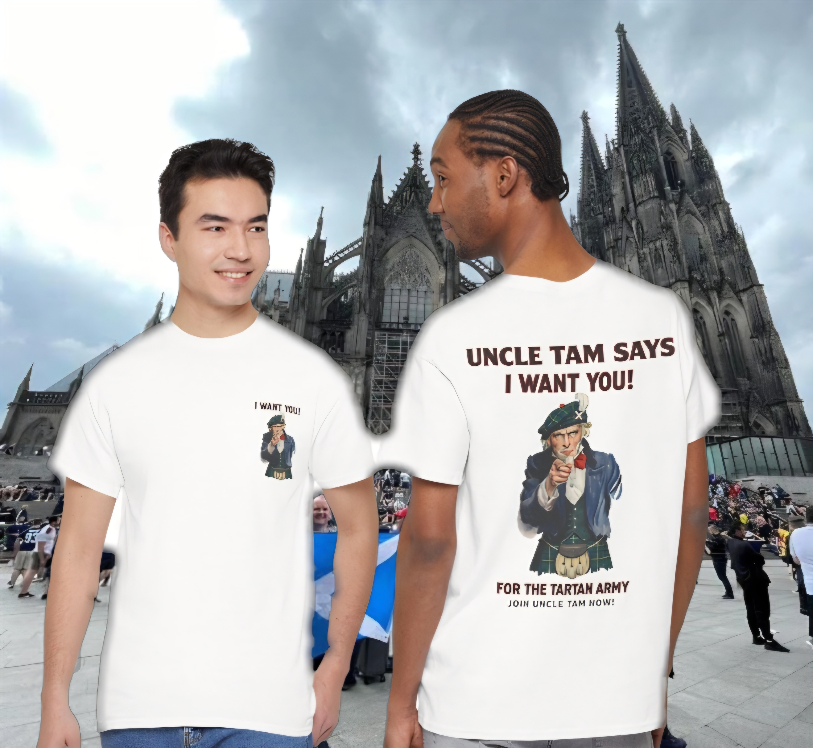 Uncle Sam Tartan Army Tee  "I WANT YOU!" Front/Back Print product thumbnail image