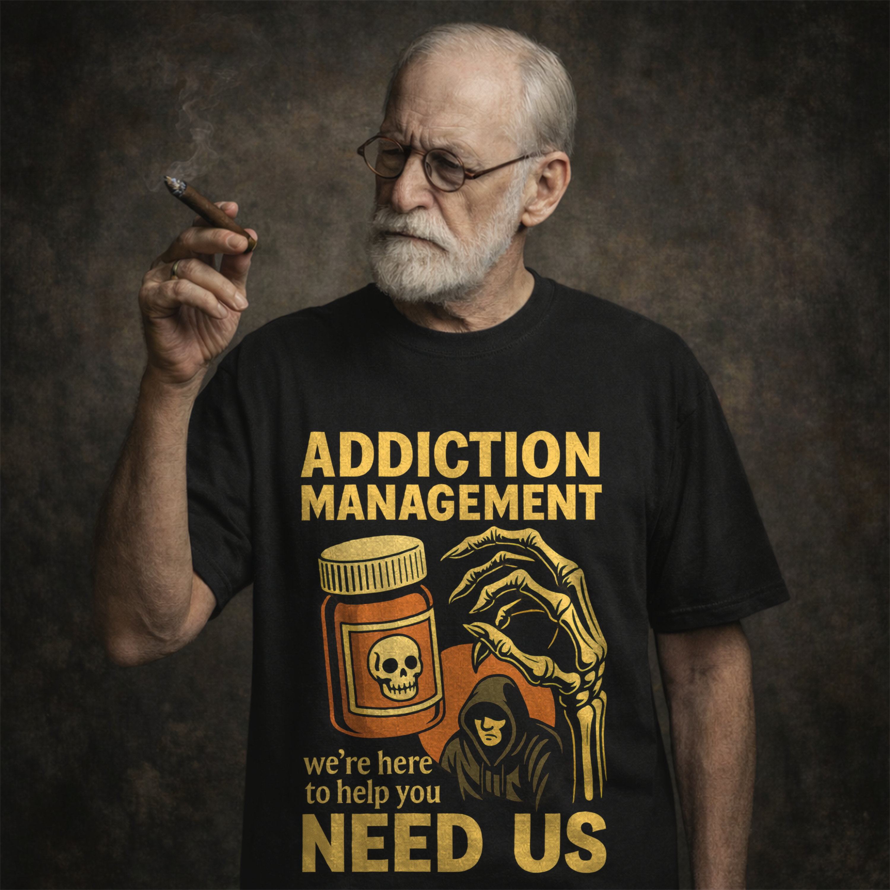 Addiction Management T-Shirt – Black, L