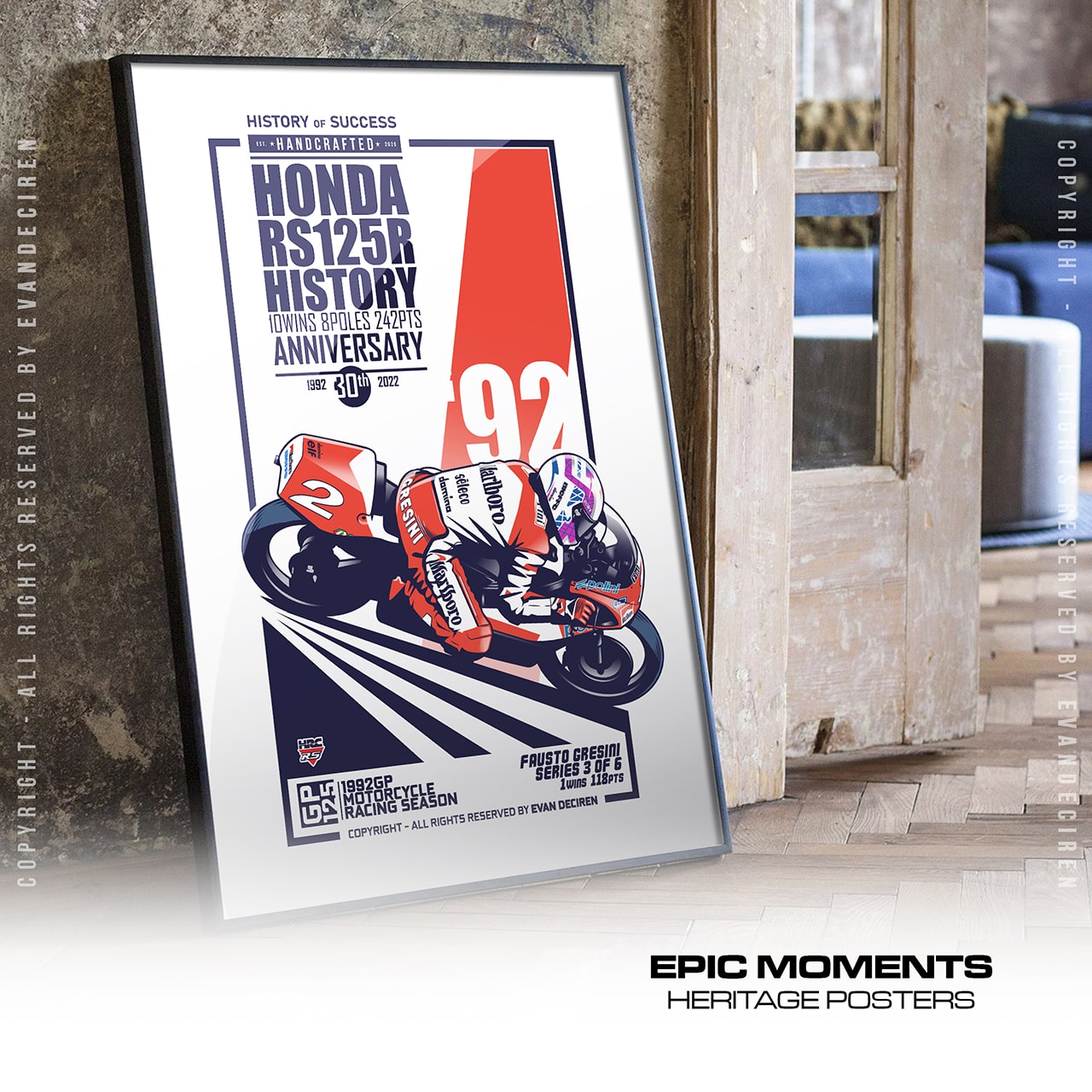 Fausto Gresini 1992 | Honda RS125R History product thumbnail image Fausto Gresini 1992 | Honda RS125R History product thumbnail image