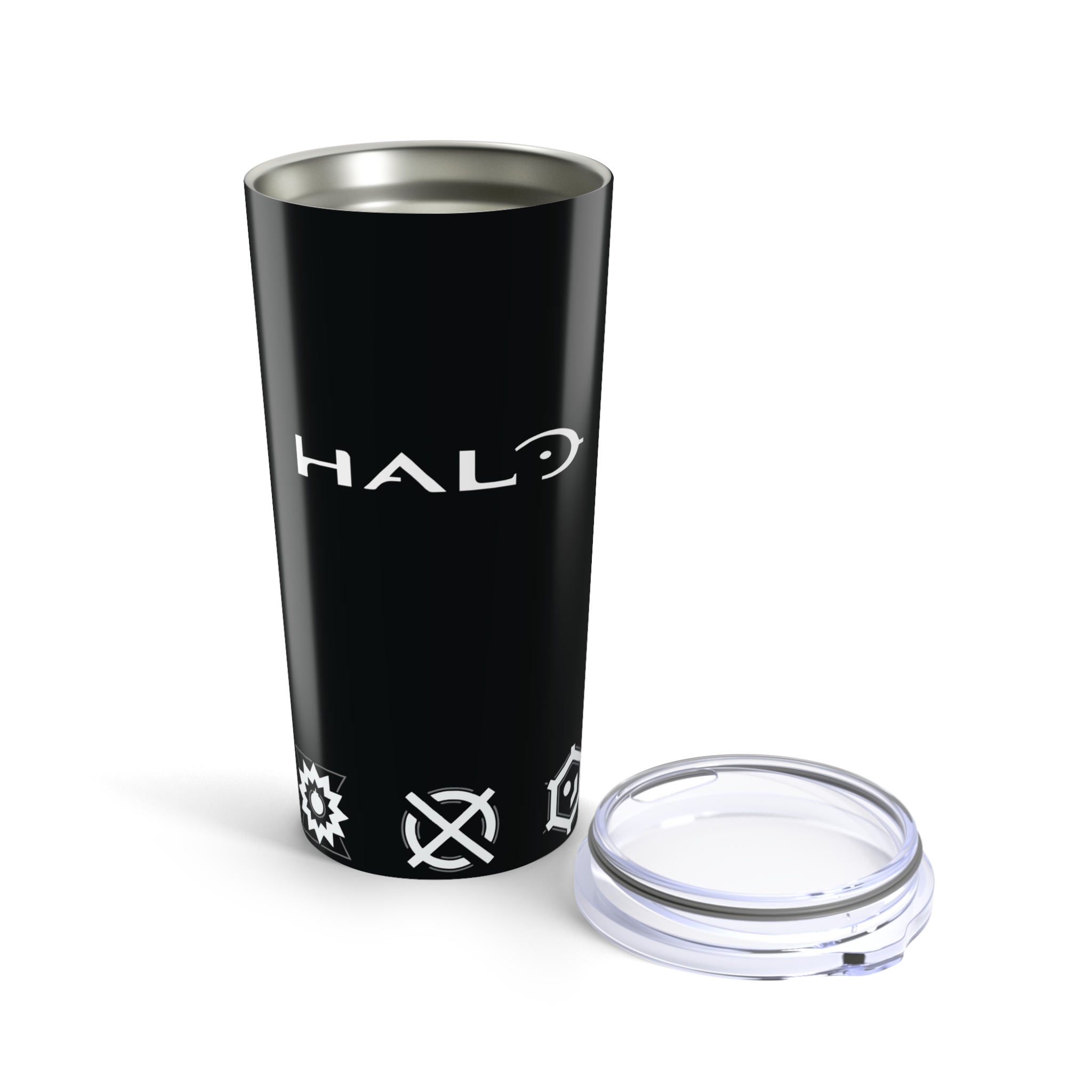 Halo Tumbler - Legendary Logo & Multiplayer Icons | 20oz Insulated Travel Cup product thumbnail image Halo Tumbler - Legendary Logo & Multiplayer Icons | 20oz Insulated Travel Cup product thumbnail image