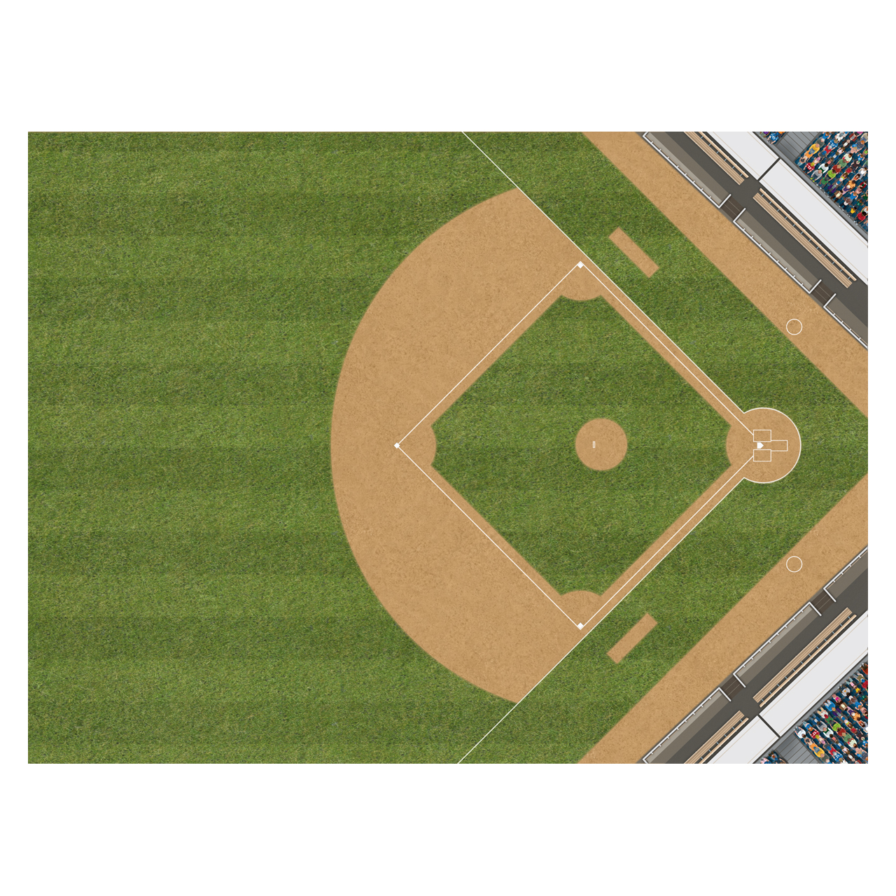 Baseball Field 60" x 80" Plush Cloth Playmat & Blanket product thumbnail image Baseball Field 60" x 80" Plush Cloth Playmat & Blanket product thumbnail image