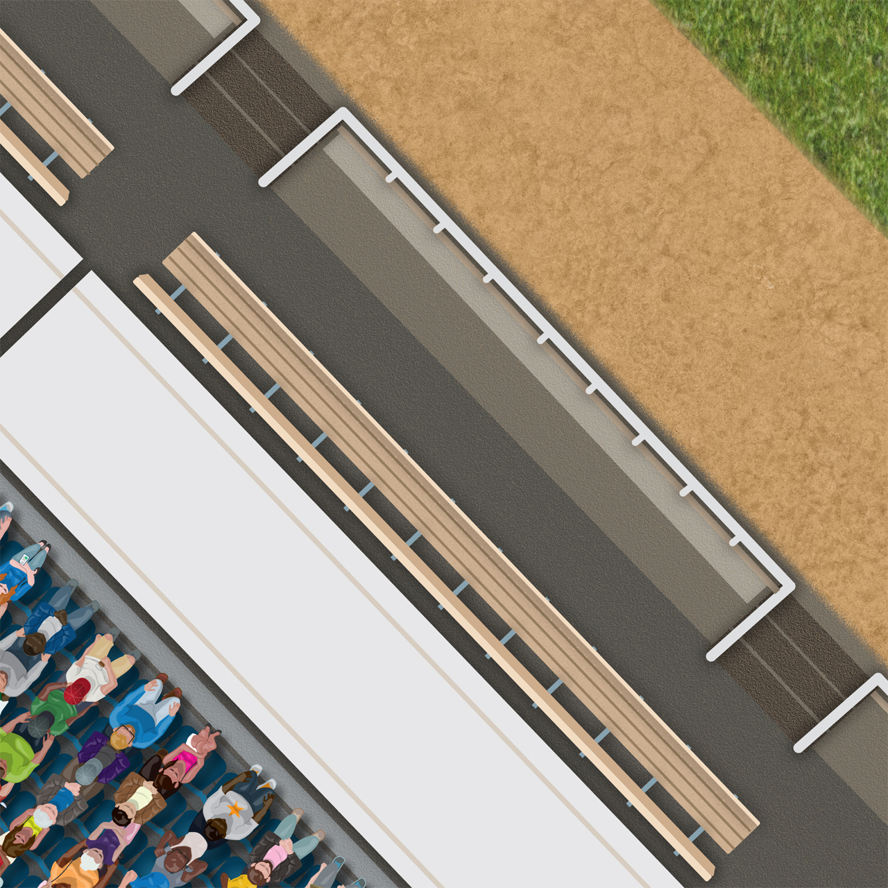 Baseball Field 60" x 80" Plush Cloth Playmat & Blanket product thumbnail image Baseball Field 60" x 80" Plush Cloth Playmat & Blanket product thumbnail image