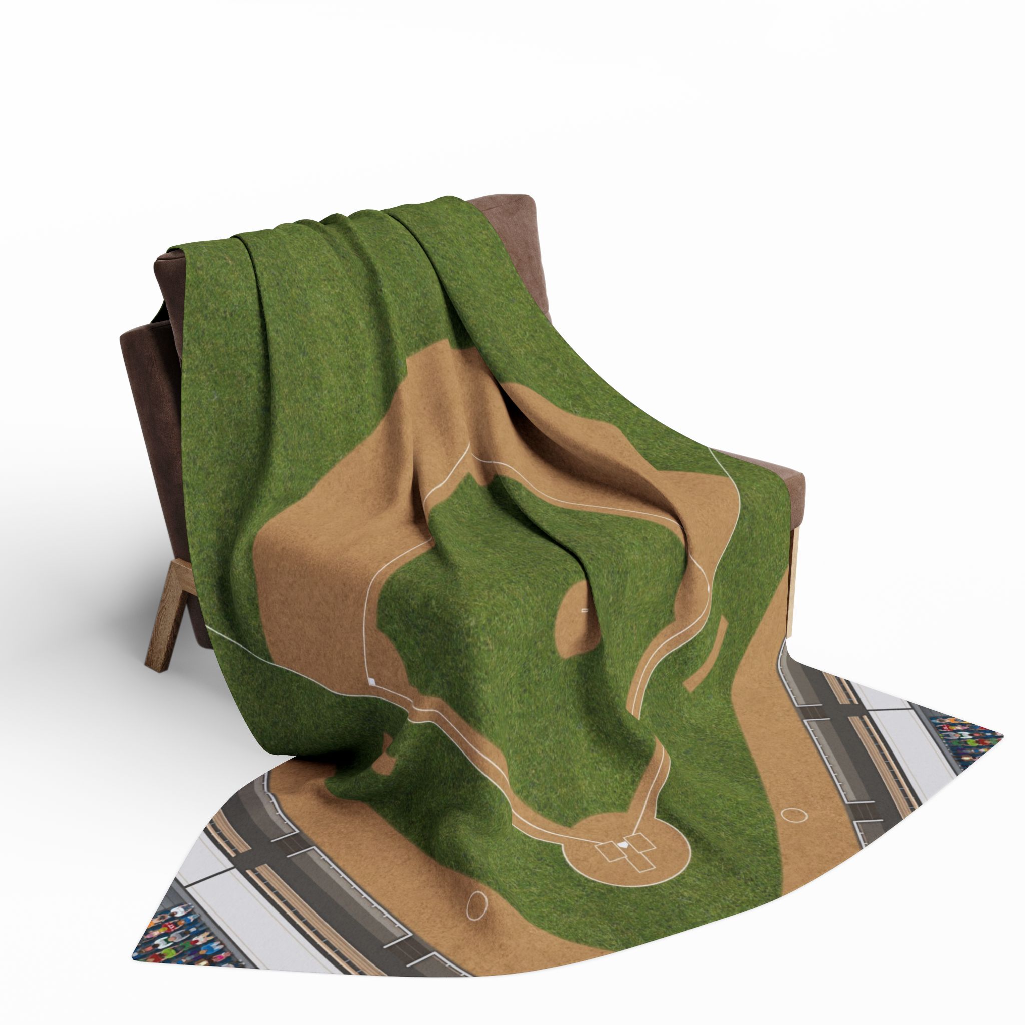 Baseball Field 60" x 80" Plush Cloth Playmat & Blanket product thumbnail image Baseball Field 60" x 80" Plush Cloth Playmat & Blanket product thumbnail image