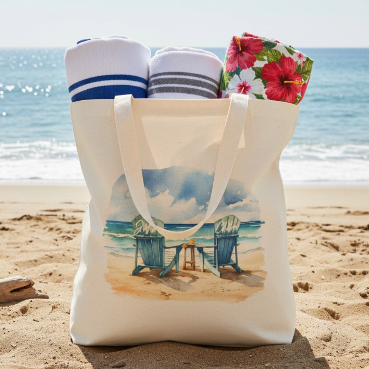 Personalized Beach Tote Bag for Couples, Valentines Day Gift, Custom Name Coastal Tote, Romantic Ocean Chair Bag, Anniversary Gift product thumbnail image Personalized Beach Tote Bag for Couples, Valentines Day Gift, Custom Name Coastal Tote, Romantic Ocean Chair Bag, Anniversary Gift product thumbnail image