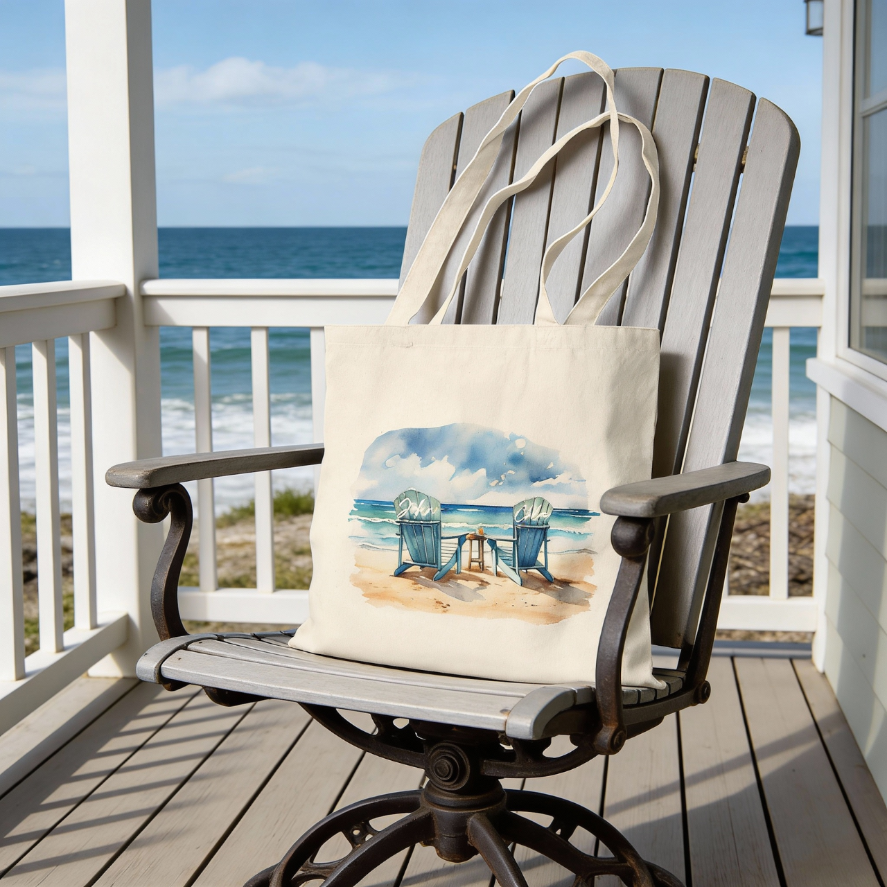 Personalized Beach Tote Bag for Couples, Valentines Day Gift, Custom Name Coastal Tote, Romantic Ocean Chair Bag, Anniversary Gift product thumbnail image Personalized Beach Tote Bag for Couples, Valentines Day Gift, Custom Name Coastal Tote, Romantic Ocean Chair Bag, Anniversary Gift product thumbnail image