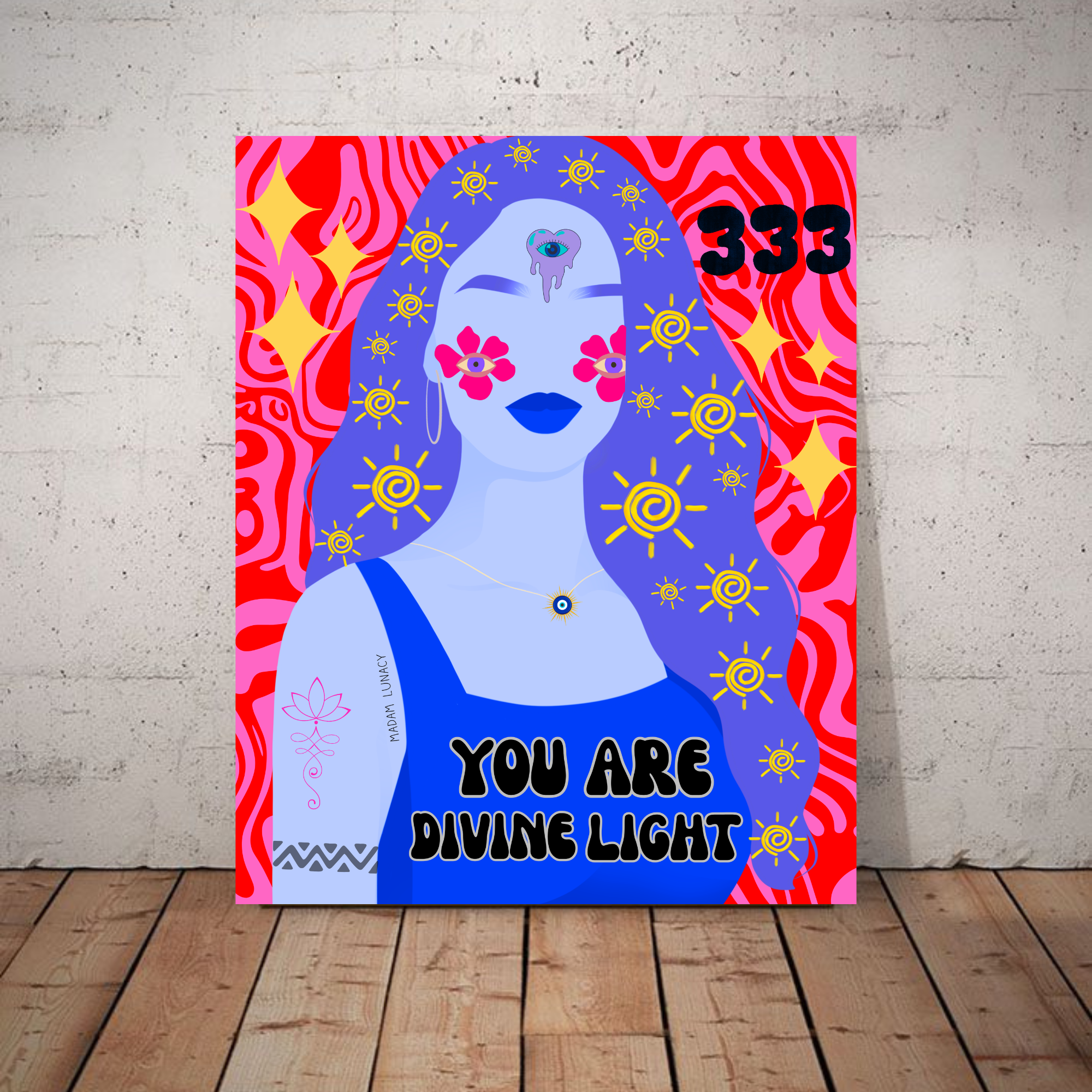 Energetic Light Being. Art by Madam Lunacy - ART PRINT. product thumbnail image Energetic Light Being. Art by Madam Lunacy - ART PRINT. product thumbnail image