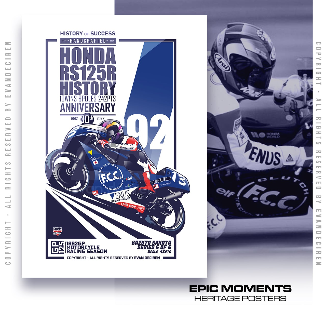 Kazuto Sakata 1992 | Honda RS125R History product thumbnail image Kazuto Sakata 1992 | Honda RS125R History product thumbnail image