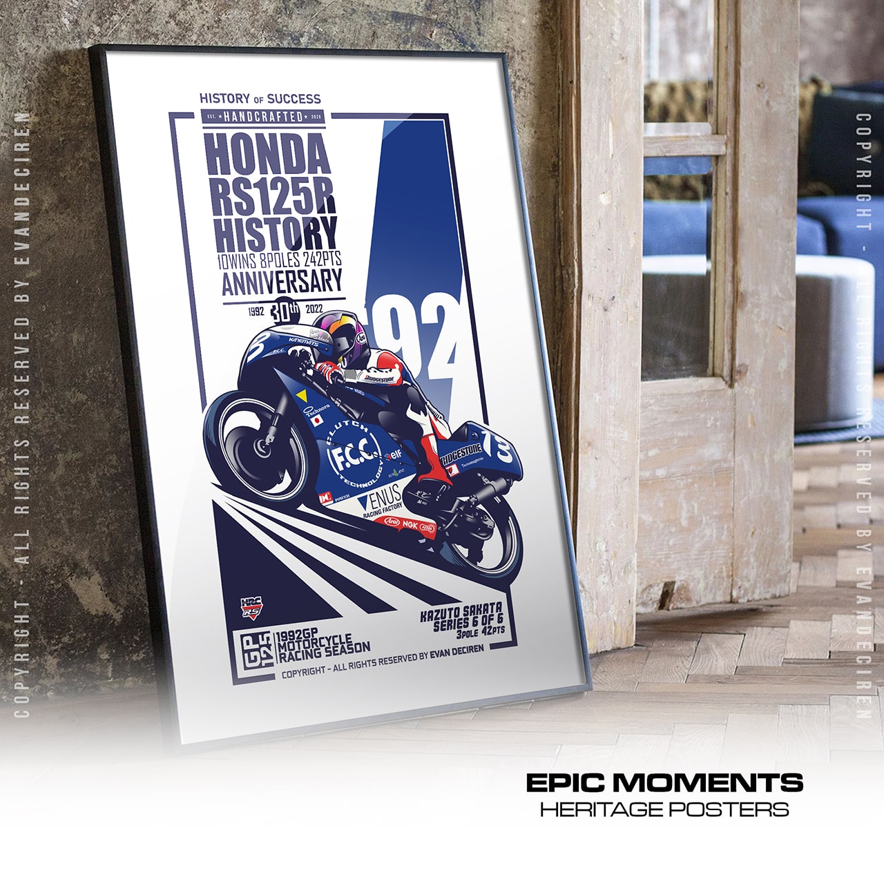 Kazuto Sakata 1992 | Honda RS125R History product thumbnail image Kazuto Sakata 1992 | Honda RS125R History product thumbnail image