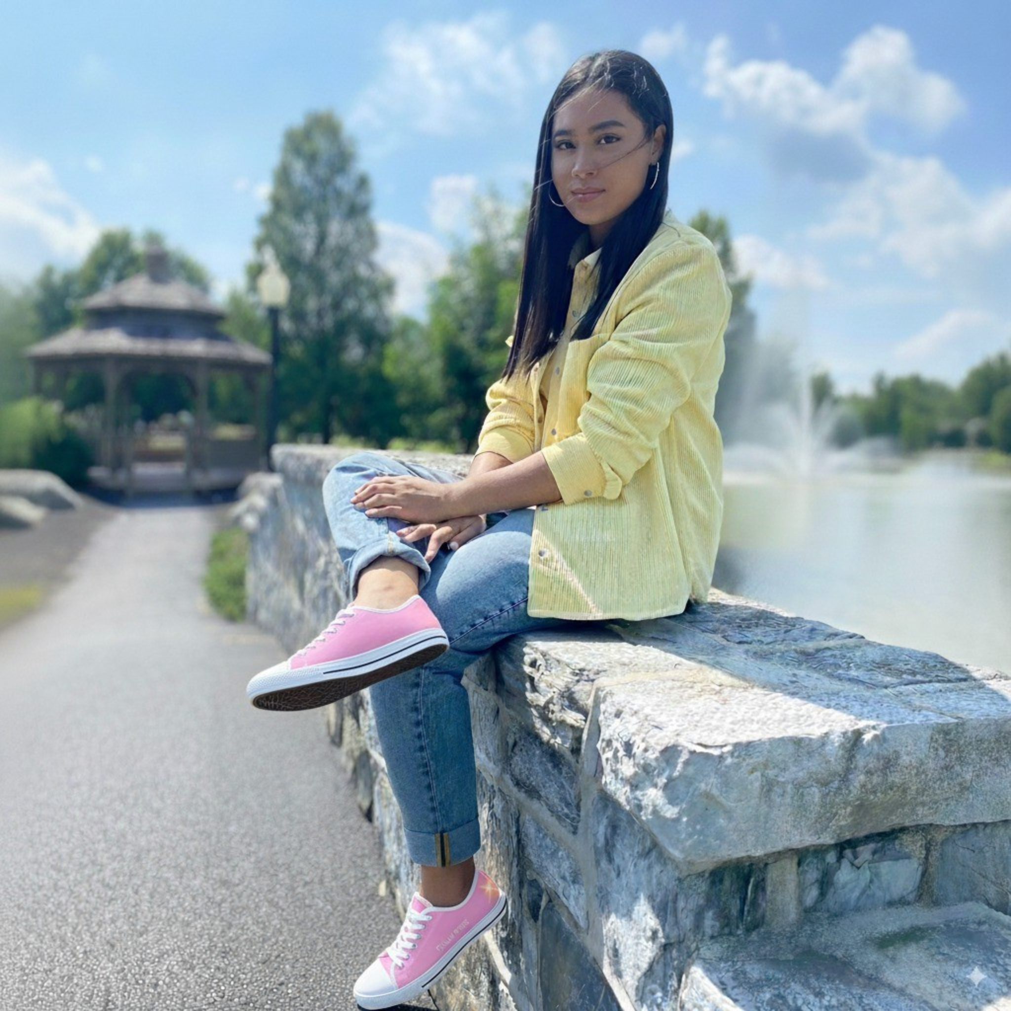 Classic Low Top White Canvas Sneakers with Psalm 119:105 Bible Verse product thumbnail image Classic Low Top White Canvas Sneakers with Psalm 119:105 Bible Verse product thumbnail image