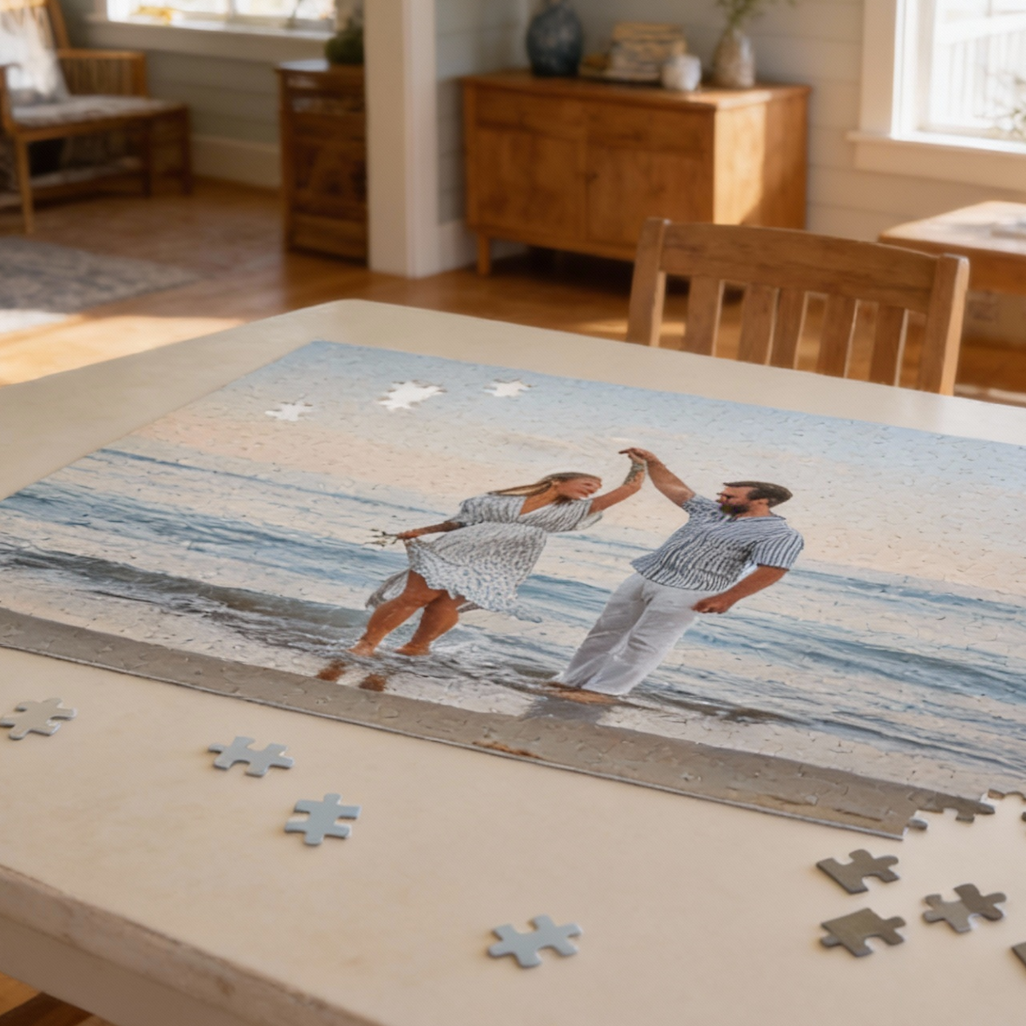 Custom Photo Puzzle Personalized Jigsaw Puzzle Gift, Couples Anniversary Wedding Engagement Memory Puzzle, Custom Picture Keepsake Gift product thumbnail image Custom Photo Puzzle Personalized Jigsaw Puzzle Gift, Couples Anniversary Wedding Engagement Memory Puzzle, Custom Picture Keepsake Gift product thumbnail image