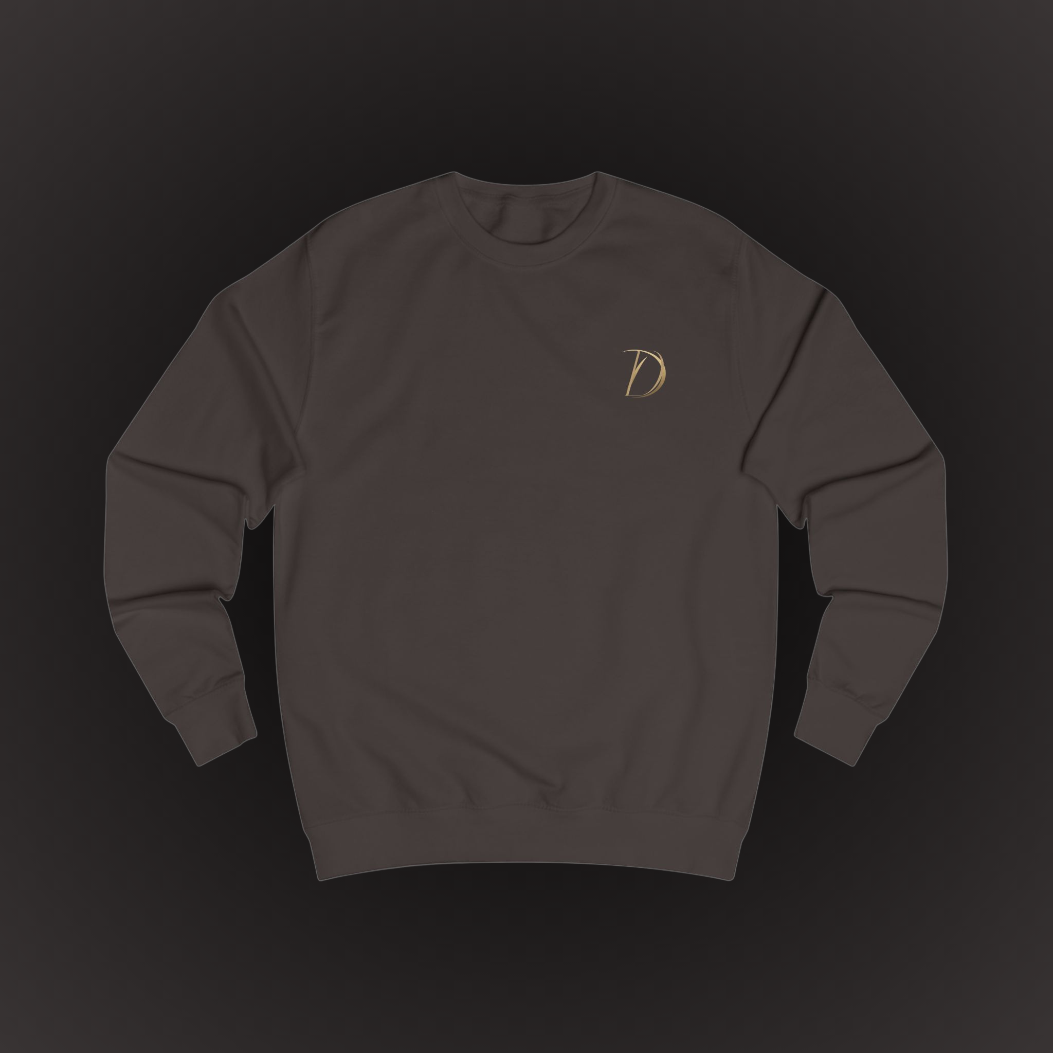Minimal Gold 'D' Monogram Sweatshirt Minimal Gold 'D' Monogram Sweatshirt