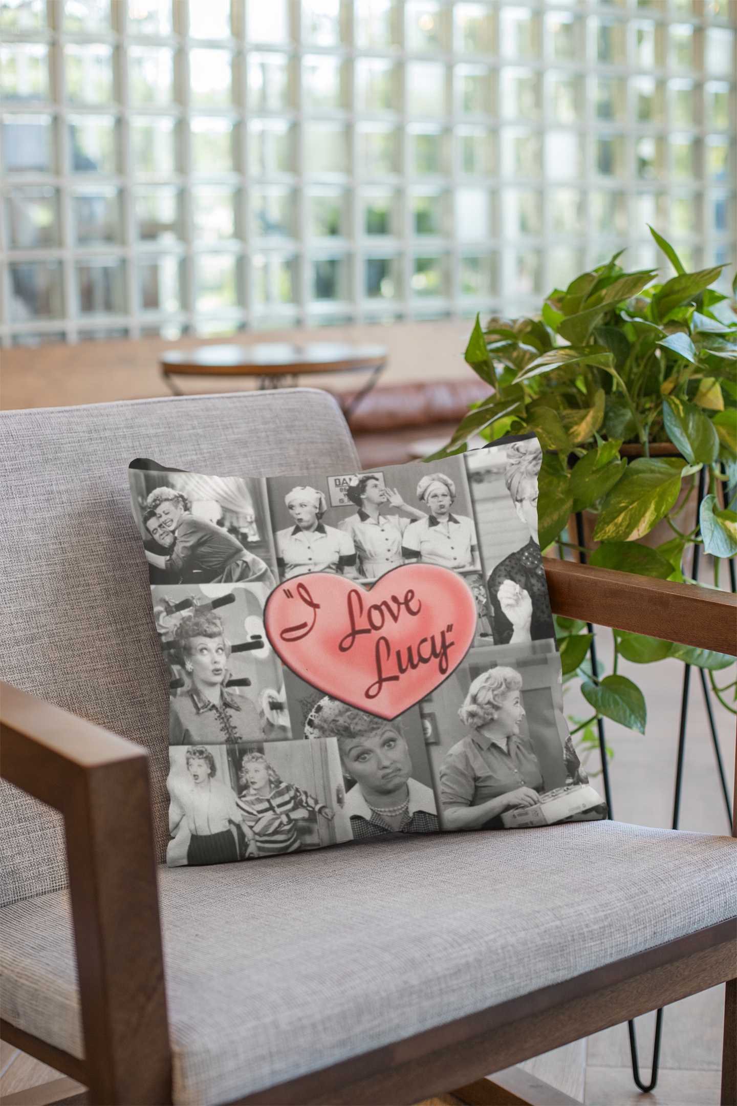 I Love Lucy TV Show Square Pillow — Retro TV Pillow product thumbnail image I Love Lucy TV Show Square Pillow — Retro TV Pillow product thumbnail image