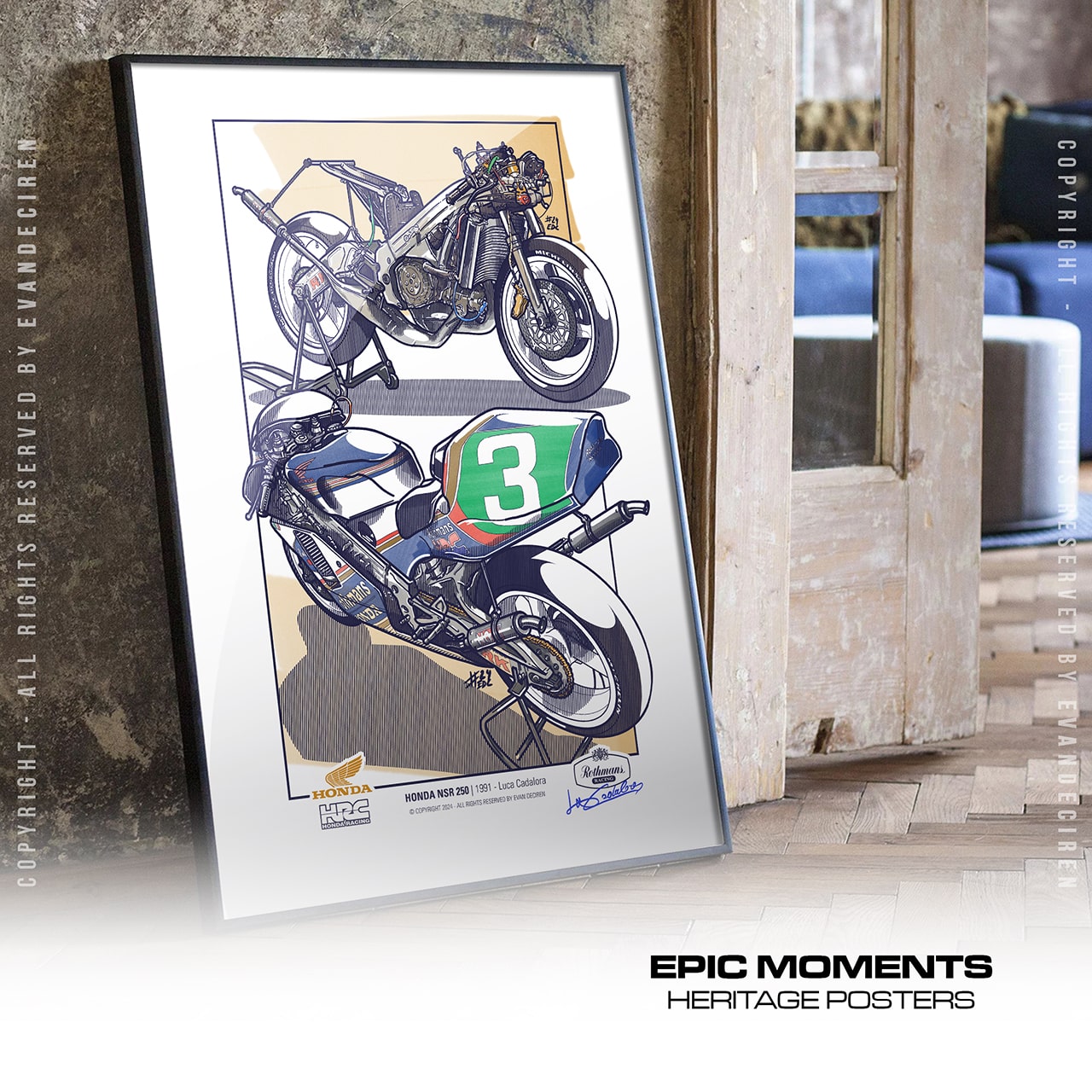 Honda NSR250 1991 | Luca Cadalora product thumbnail image Honda NSR250 1991 | Luca Cadalora product thumbnail image